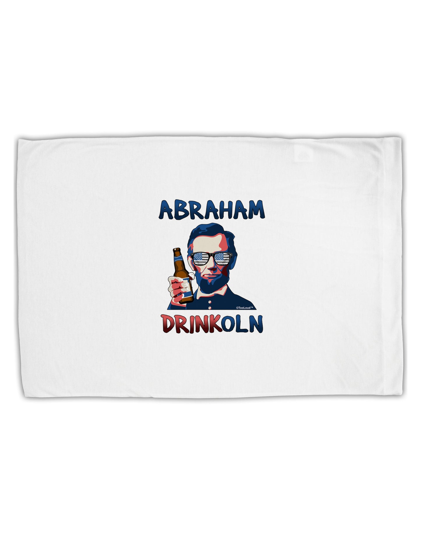Abraham Drinkoln with Text Standard Size Polyester Pillow Case-Pillow Case-TooLoud-White-Davson Sales