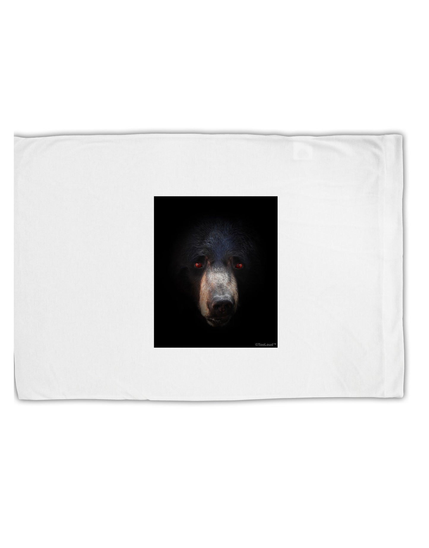 Scary Black Bear Standard Size Polyester Pillow Case-Pillow Case-TooLoud-White-Davson Sales