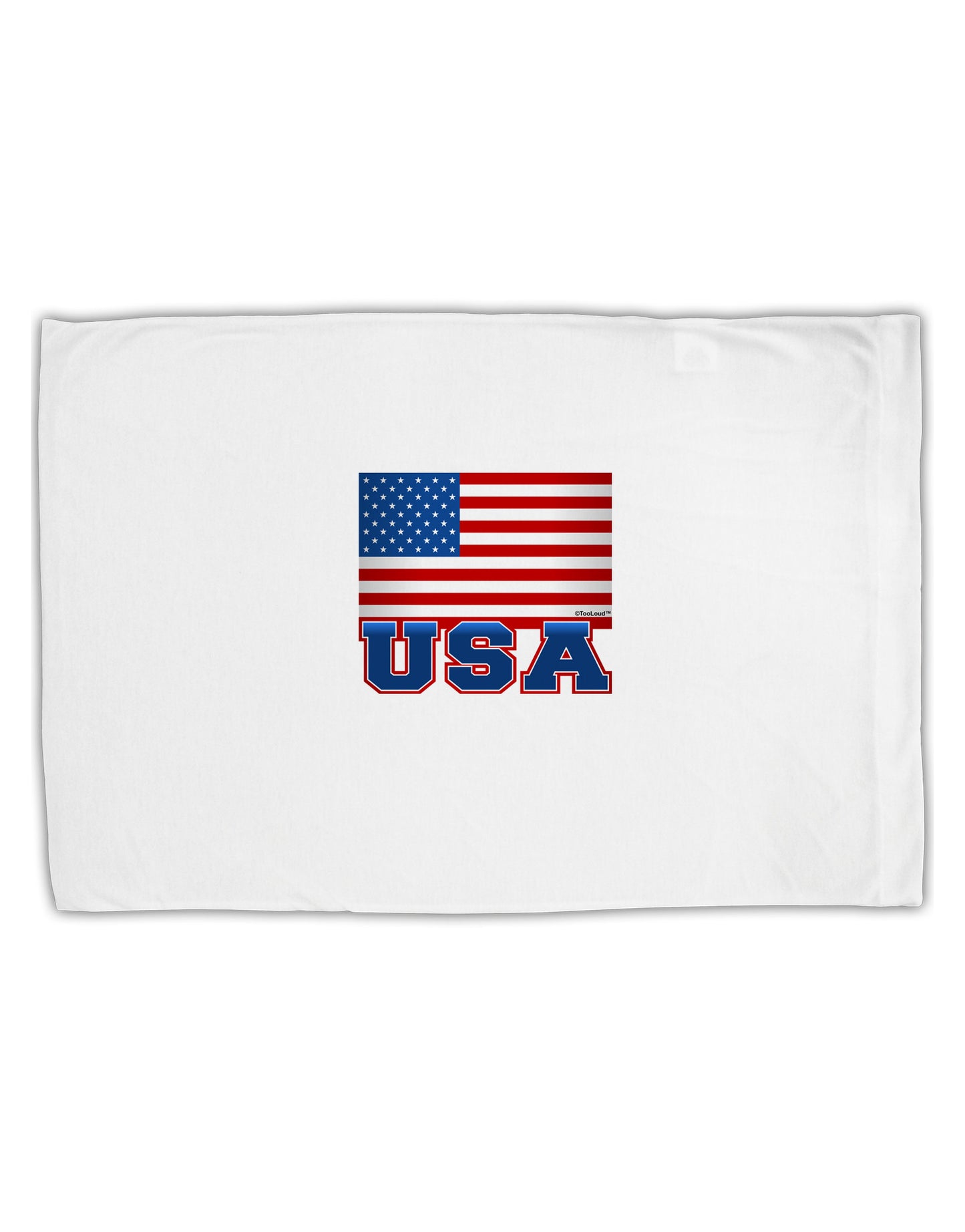 USA Flag Standard Size Polyester Pillow Case-Pillow Case-TooLoud-White-Davson Sales