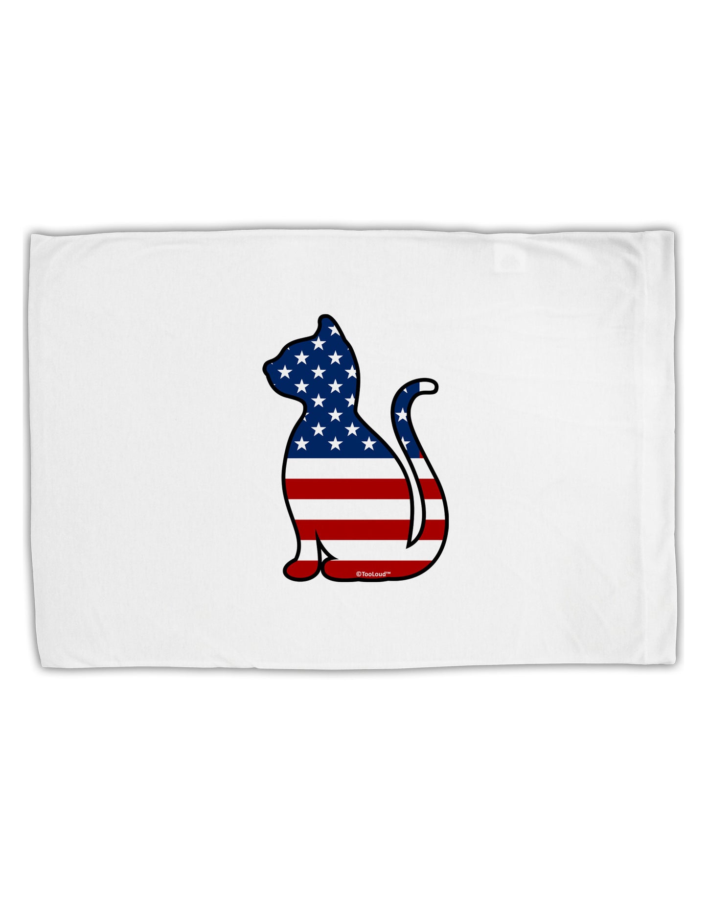 Patriotic Cat Design Standard Size Polyester Pillow Case by TooLoud-Pillow Case-TooLoud-White-Davson Sales