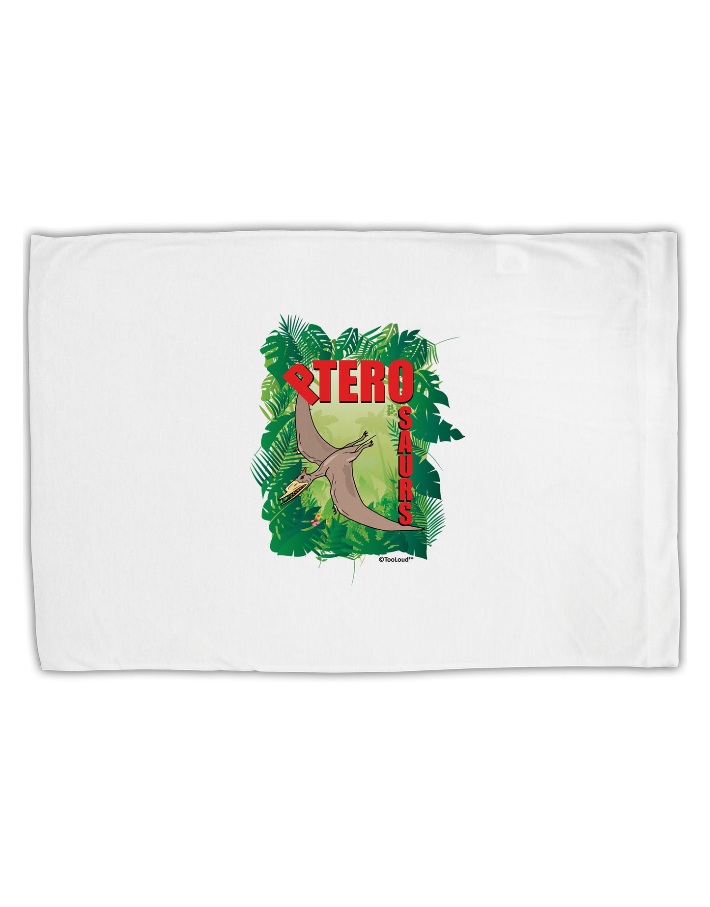 Pterosaurs - With Name Standard Size Polyester Pillow Case by TooLoud-Pillow Case-TooLoud-White-Davson Sales