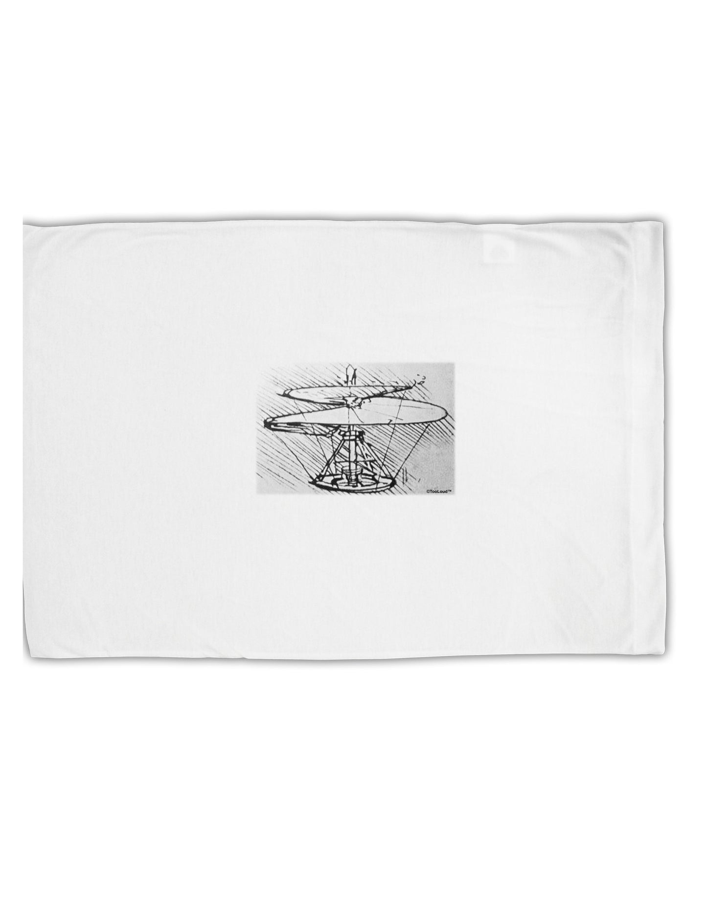 Helicopter Sketch Standard Size Polyester Pillow Case-Pillow Case-TooLoud-White-Davson Sales