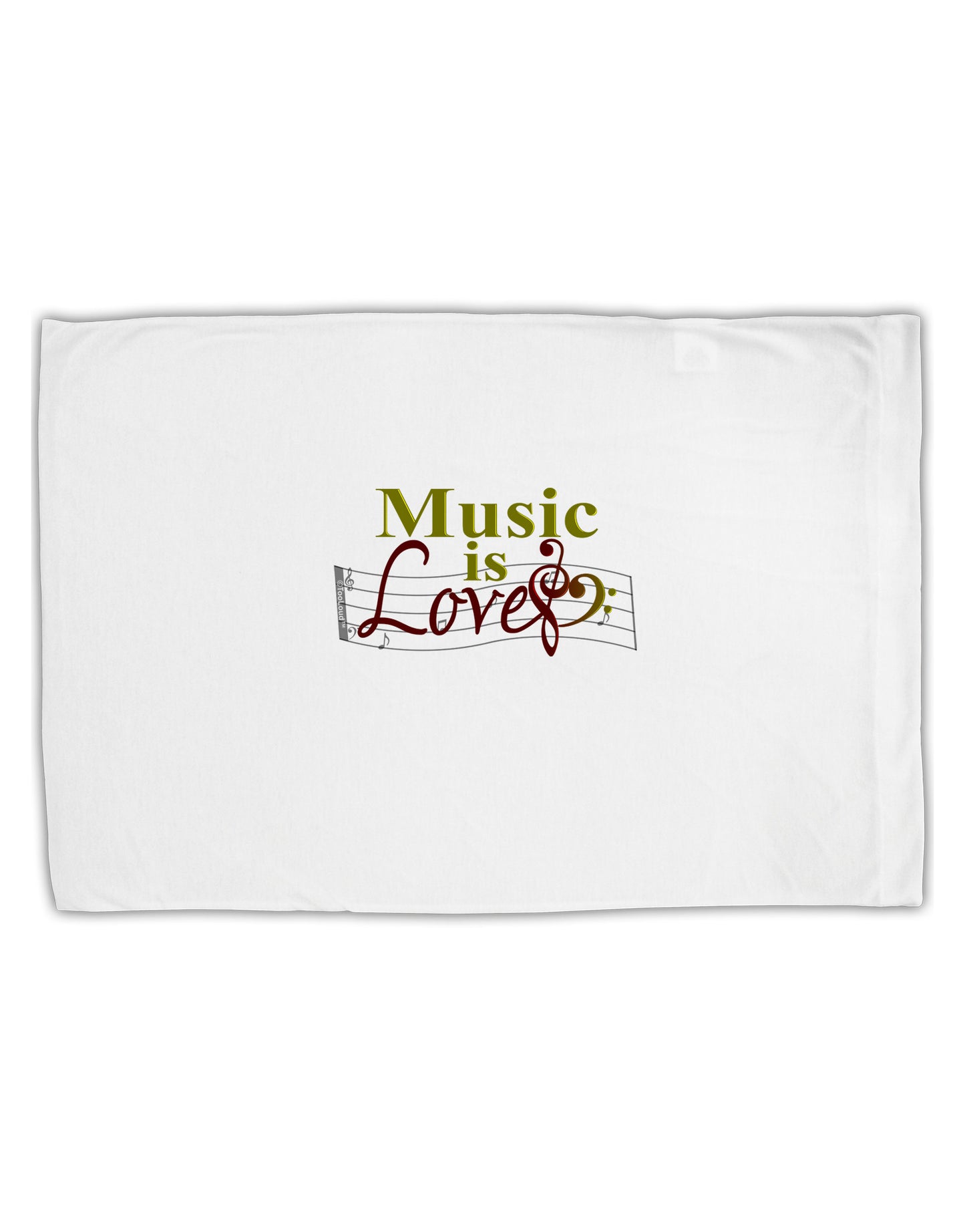Music Is Love Standard Size Polyester Pillow Case-Pillow Case-TooLoud-White-Davson Sales
