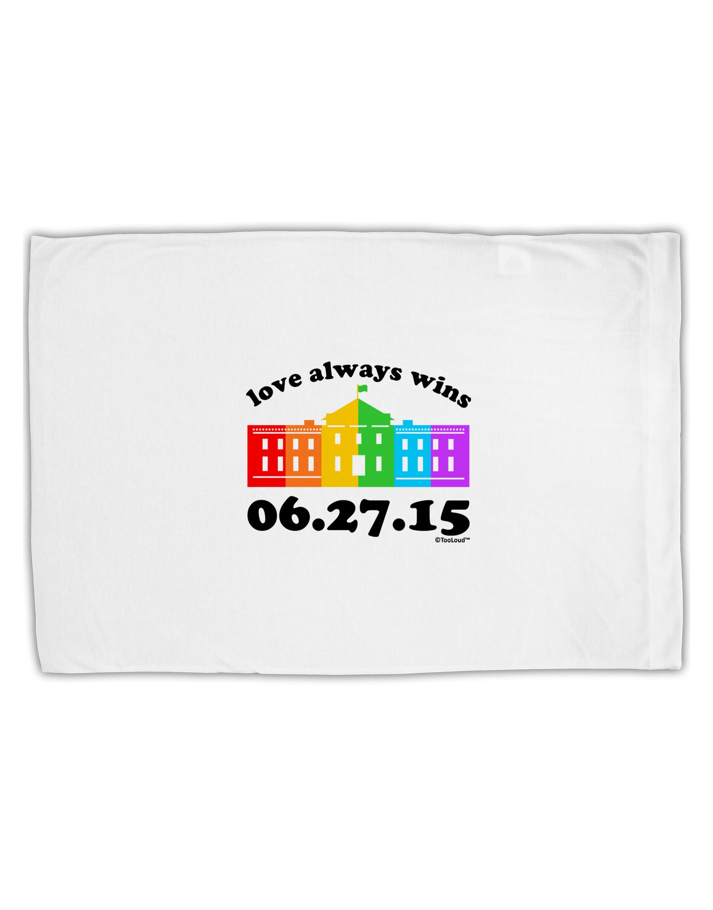 Love Always Wins with Date - Marriage Equality Standard Size Polyester Pillow Case-Pillow Case-TooLoud-White-Davson Sales