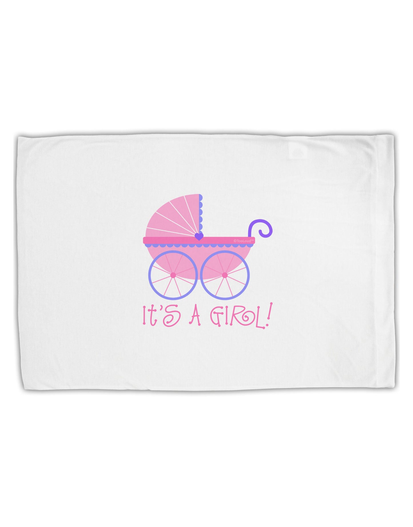 It's a Girl - Baby Carriage Standard Size Polyester Pillow Case-Pillow Case-TooLoud-White-Davson Sales