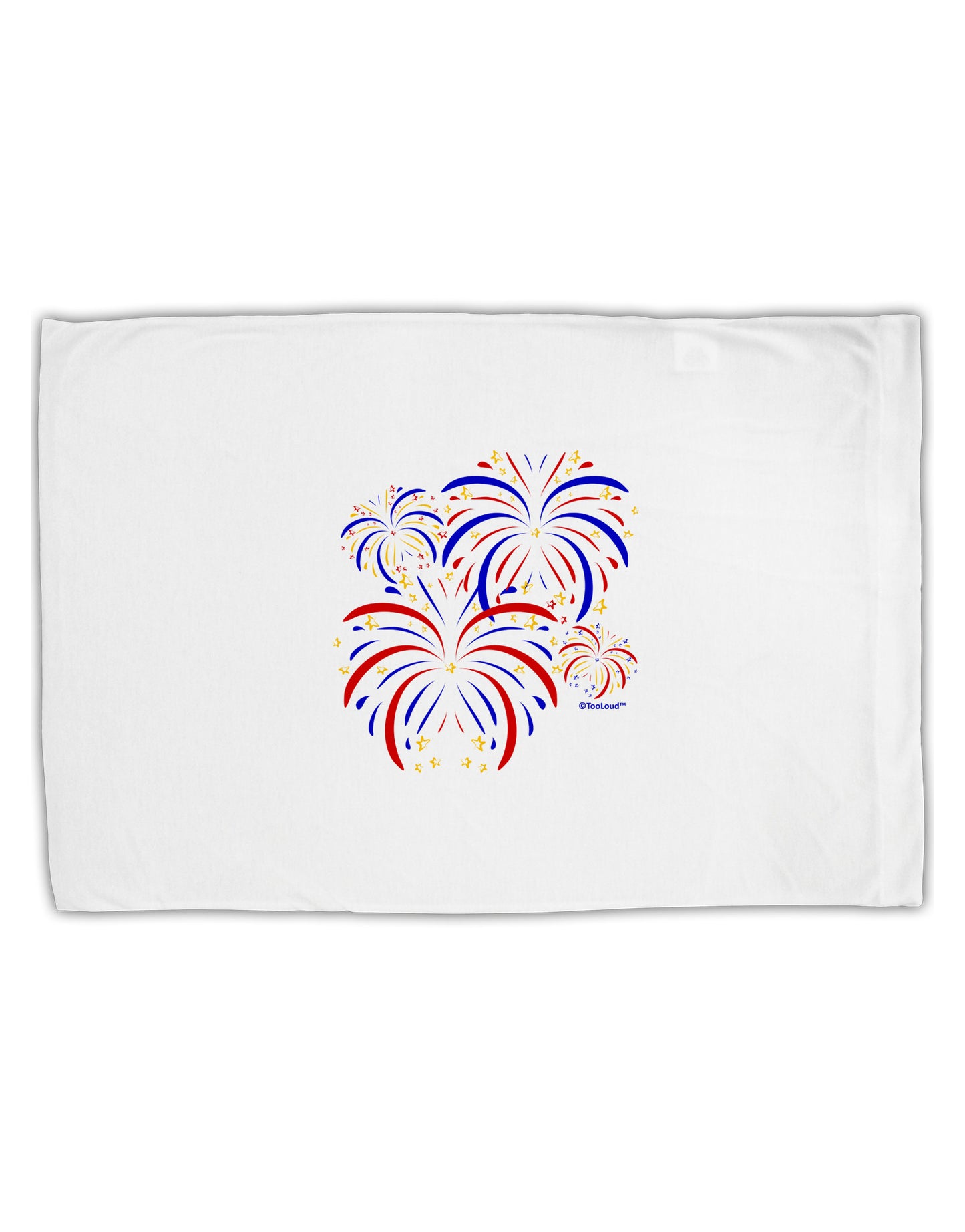 Patriotic Fireworks with Bursting Stars Standard Size Polyester Pillow Case by TooLoud-Pillow Case-TooLoud-White-Davson Sales