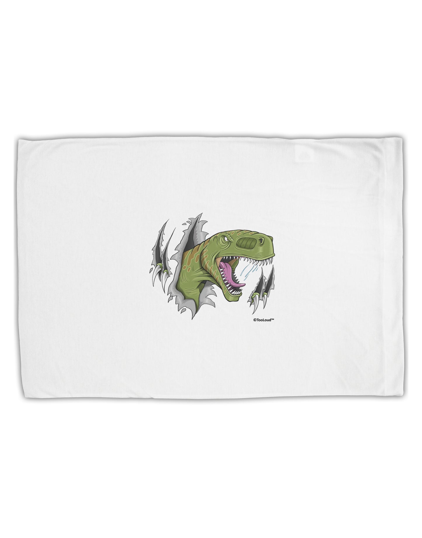 Green Dinosaur Breaking Free Standard Size Polyester Pillow Case by TooLoud-Pillow Case-TooLoud-White-Davson Sales