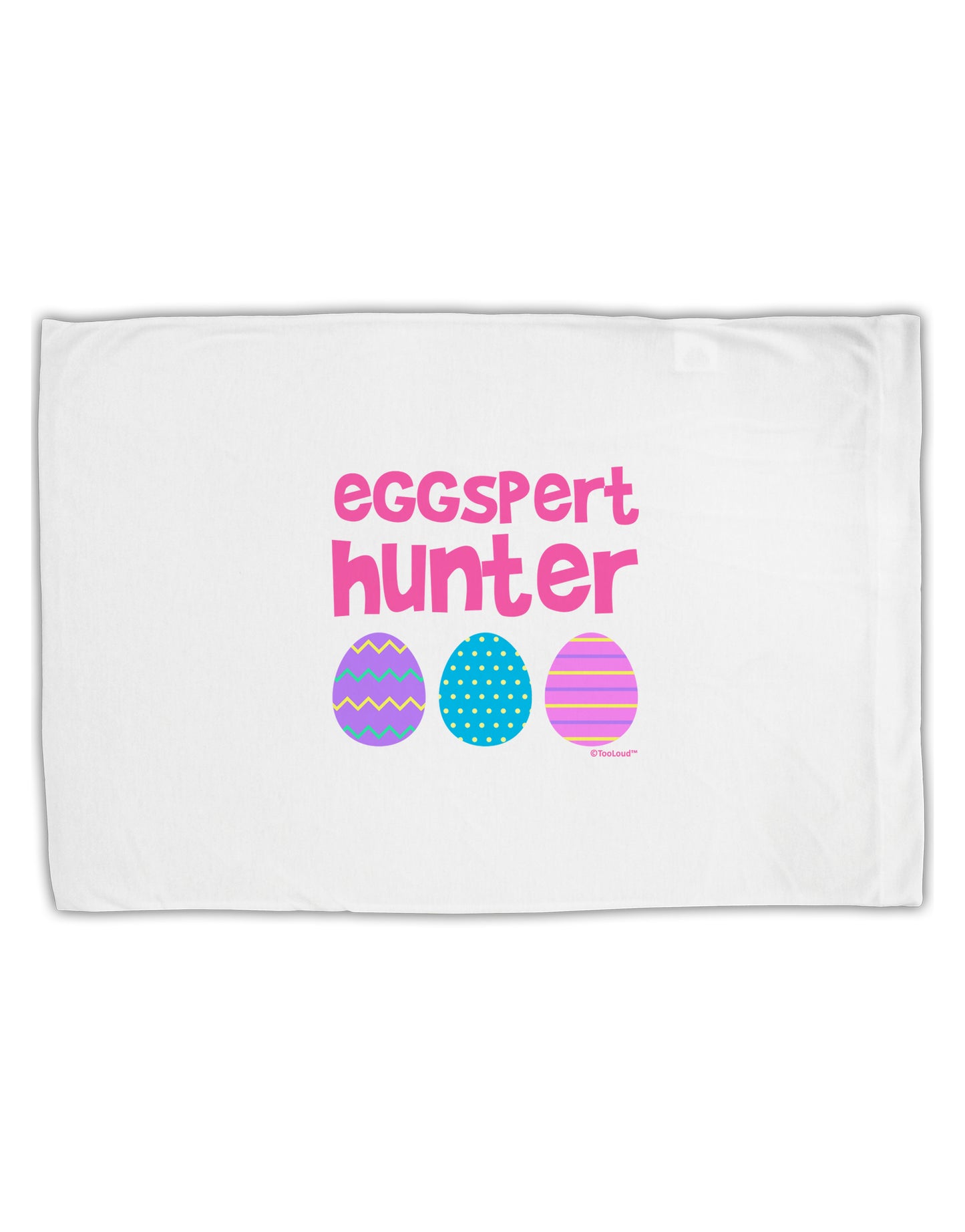Eggspert Hunter - Easter - Pink Standard Size Polyester Pillow Case by TooLoud-Pillow Case-TooLoud-White-Davson Sales