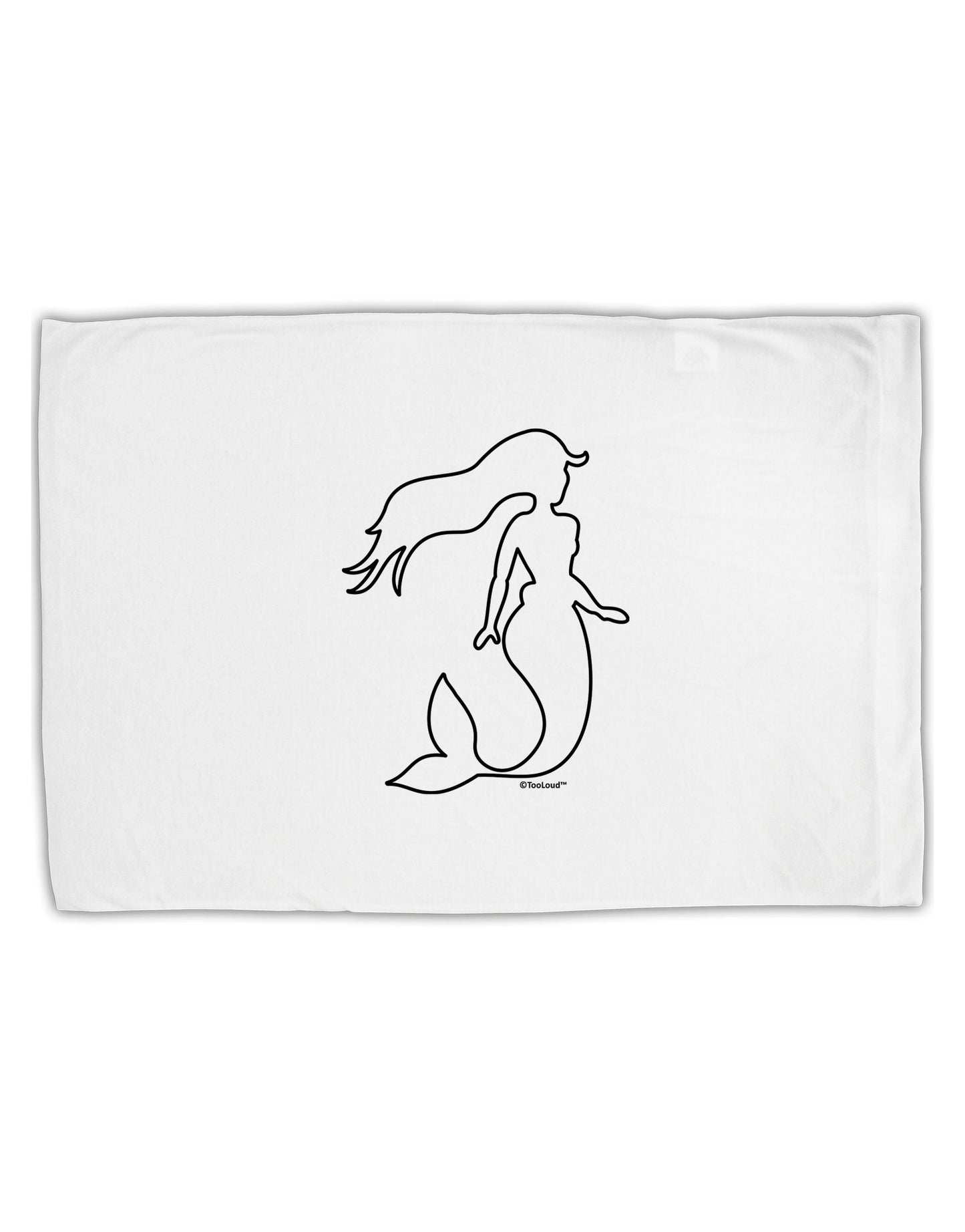 Mermaid Outline Standard Size Polyester Pillow Case-Pillow Case-TooLoud-White-Davson Sales