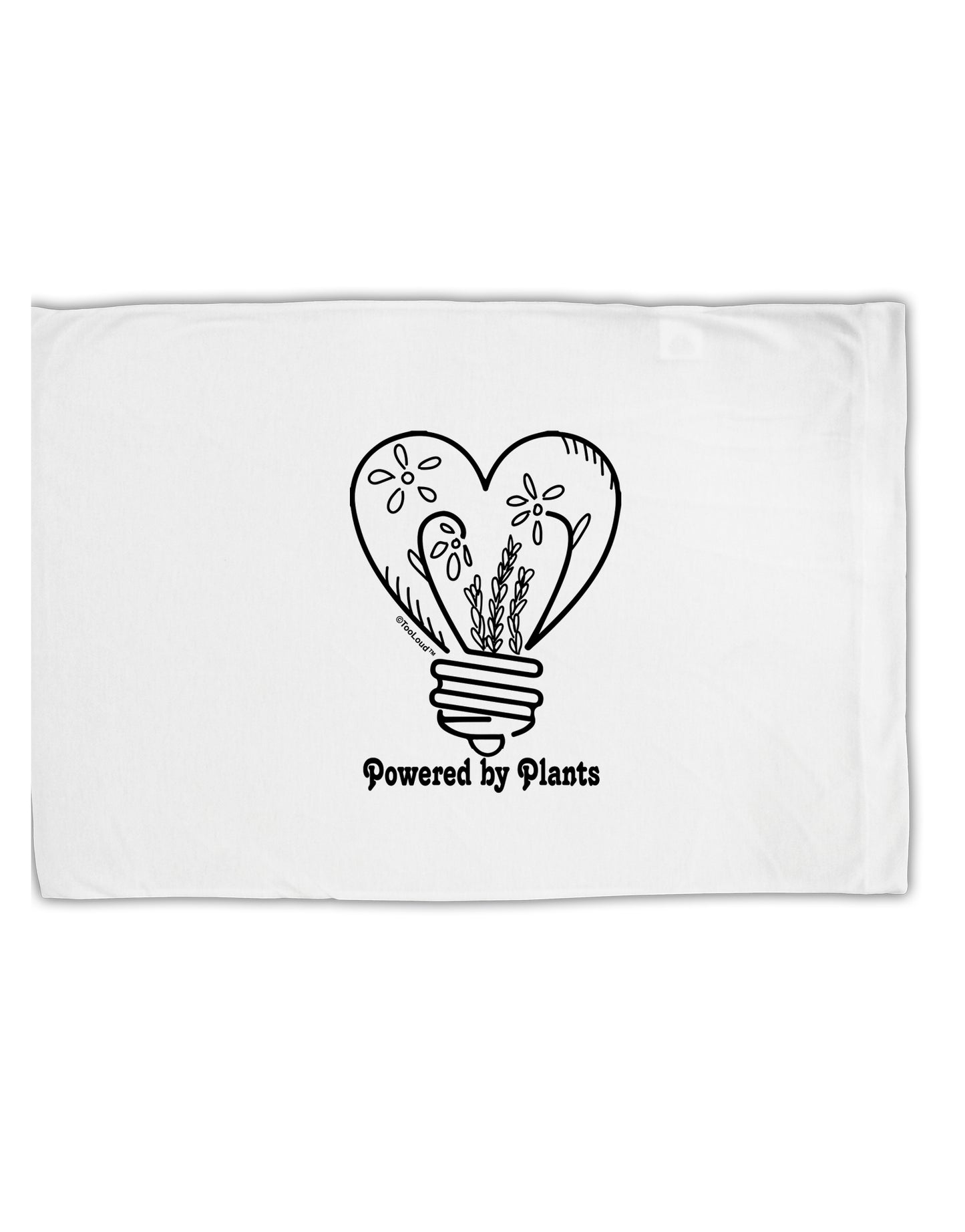 TooLoud Powered by Plants Standard Size Polyester Pillow Case-Pillow Case-TooLoud-Davson Sales