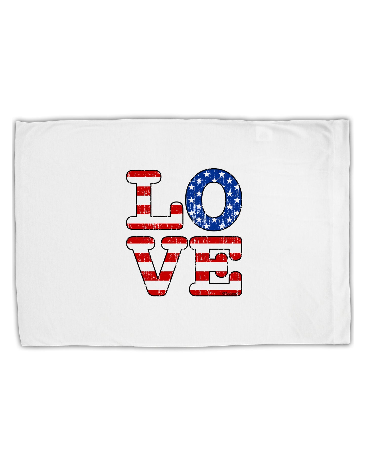 American Love Design - Distressed Standard Size Polyester Pillow Case by TooLoud-Pillow Case-TooLoud-White-Davson Sales