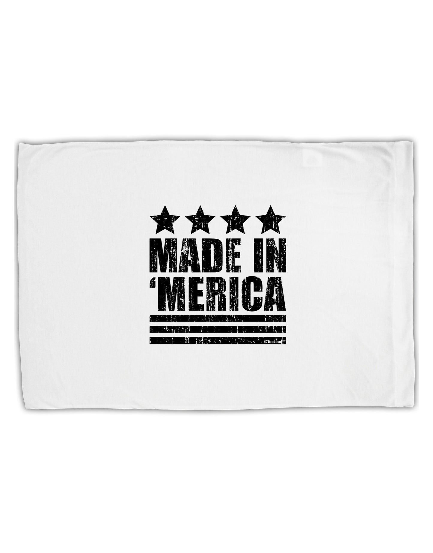 Made in Merica - Stars and Stripes Design Standard Size Polyester Pillow Case-Pillow Case-TooLoud-White-Davson Sales