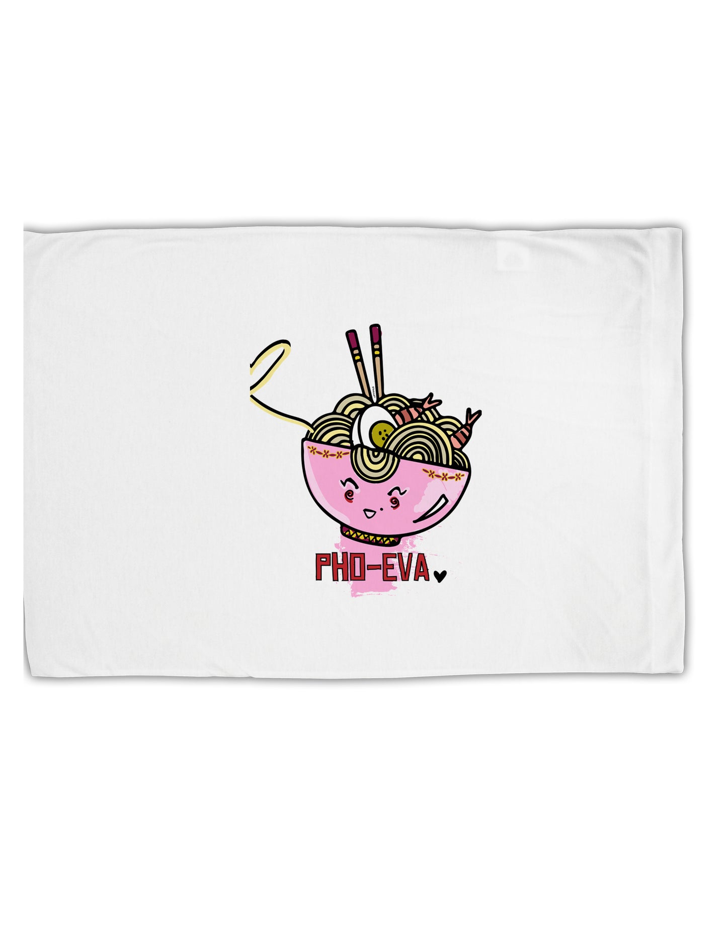 TooLoud Matching Pho Eva Pink Pho Bowl Standard Size Polyester Pillow Case-Pillow Case-TooLoud-Davson Sales