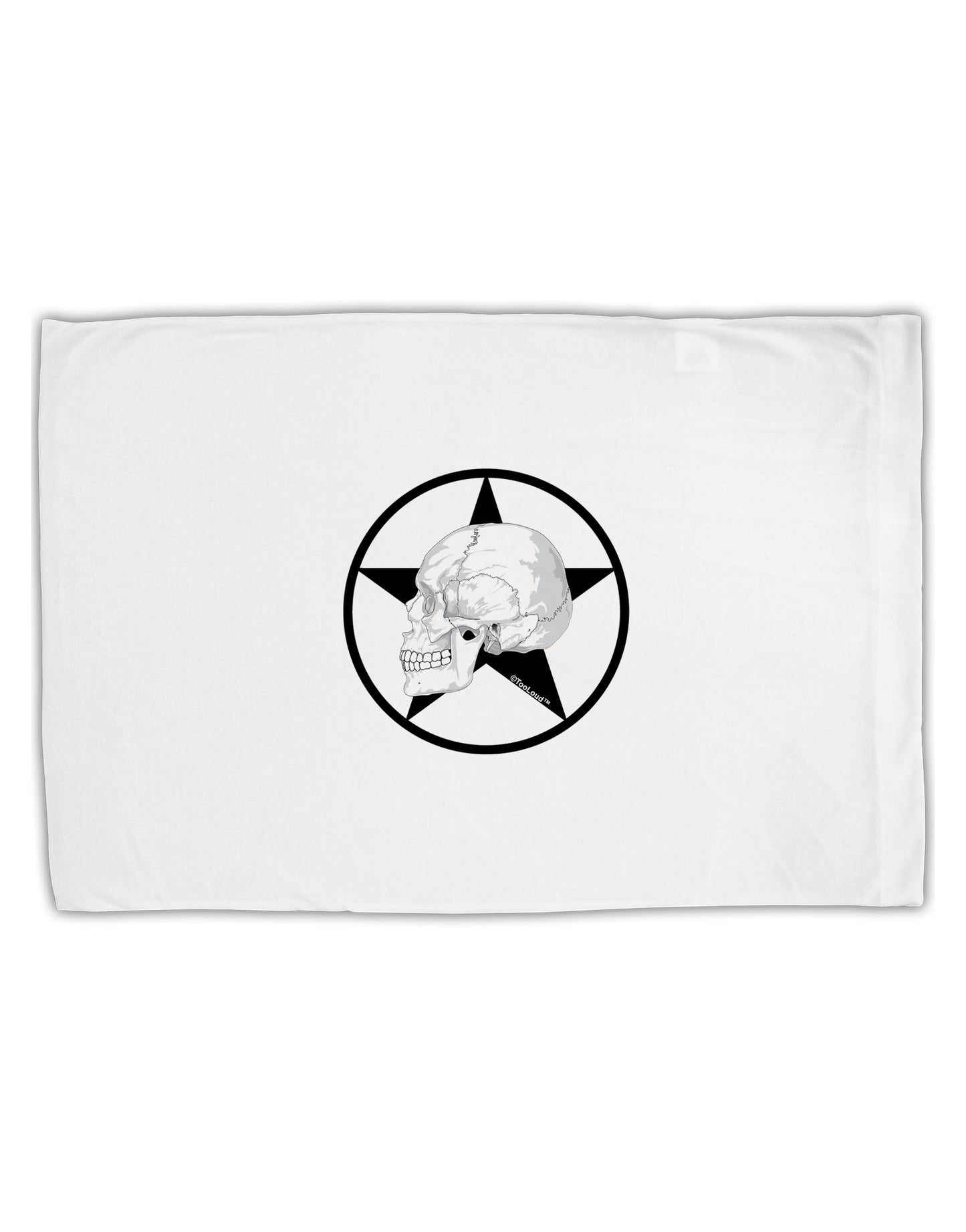 White Skull With Star Standard Size Polyester Pillow Case by TooLoud-Pillow Case-TooLoud-White-Davson Sales