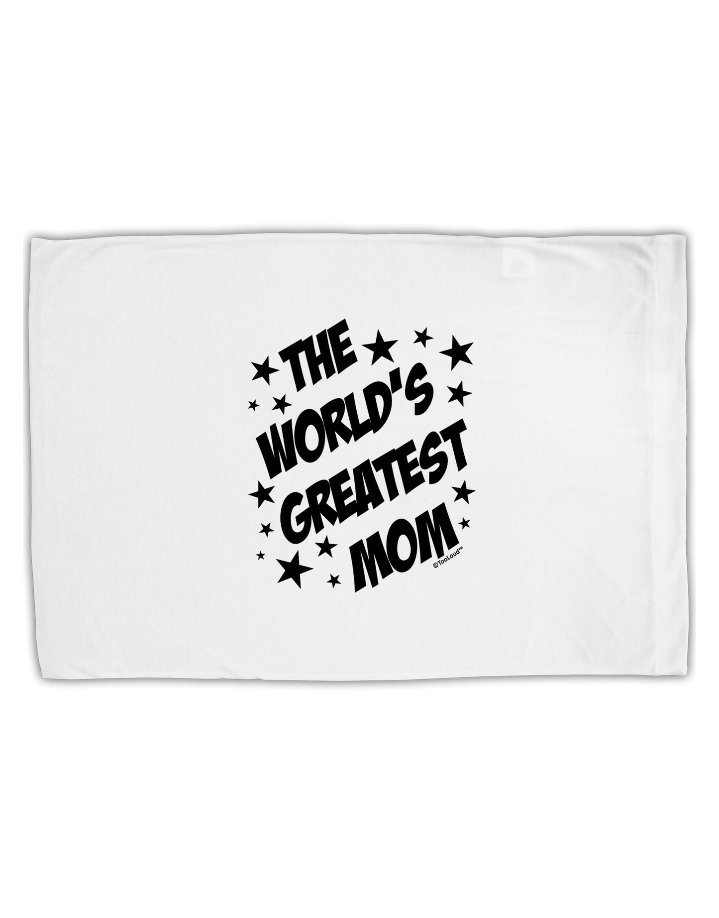 The World's Greatest Mom - Superhero Style Standard Size Polyester Pillow Case by TooLoud-Pillow Case-TooLoud-White-Davson Sales