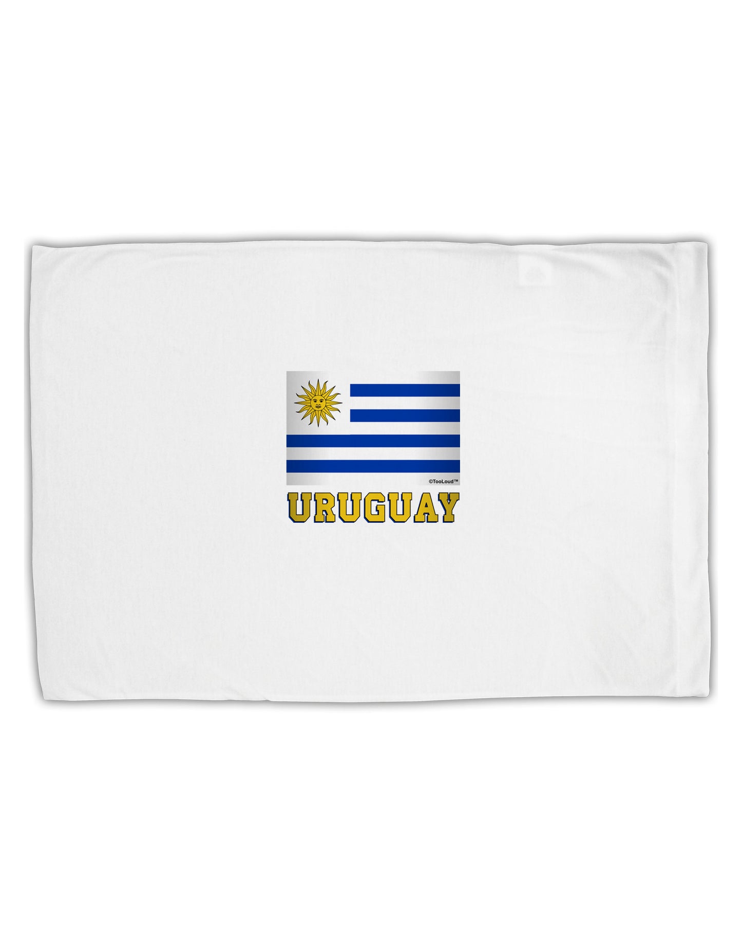 TooLoud Uruguay Flag Standard Size Polyester Pillow Case-Pillow Case-TooLoud-White-Davson Sales