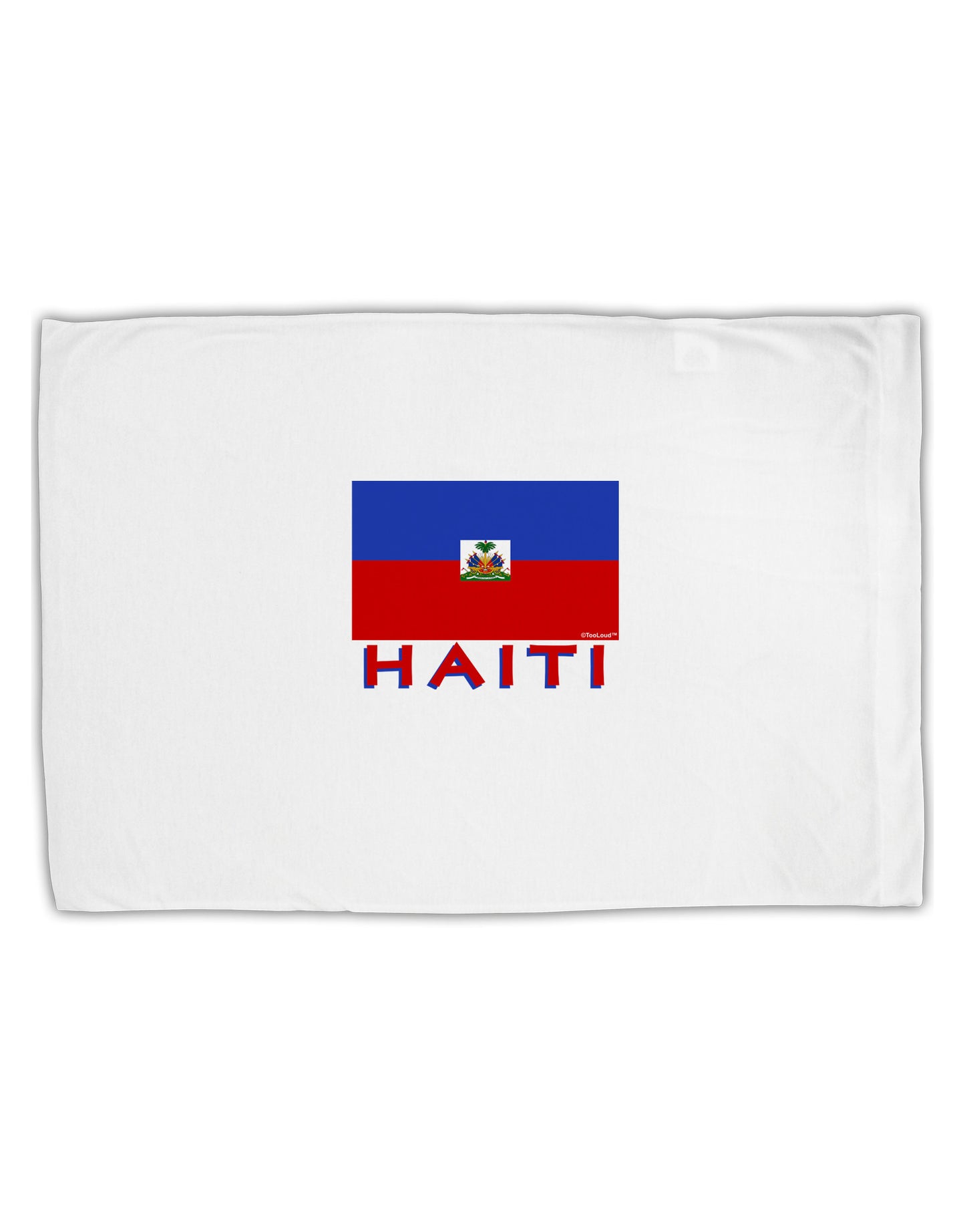 Haiti Flag Standard Size Polyester Pillow Case-Pillow Case-TooLoud-White-Davson Sales