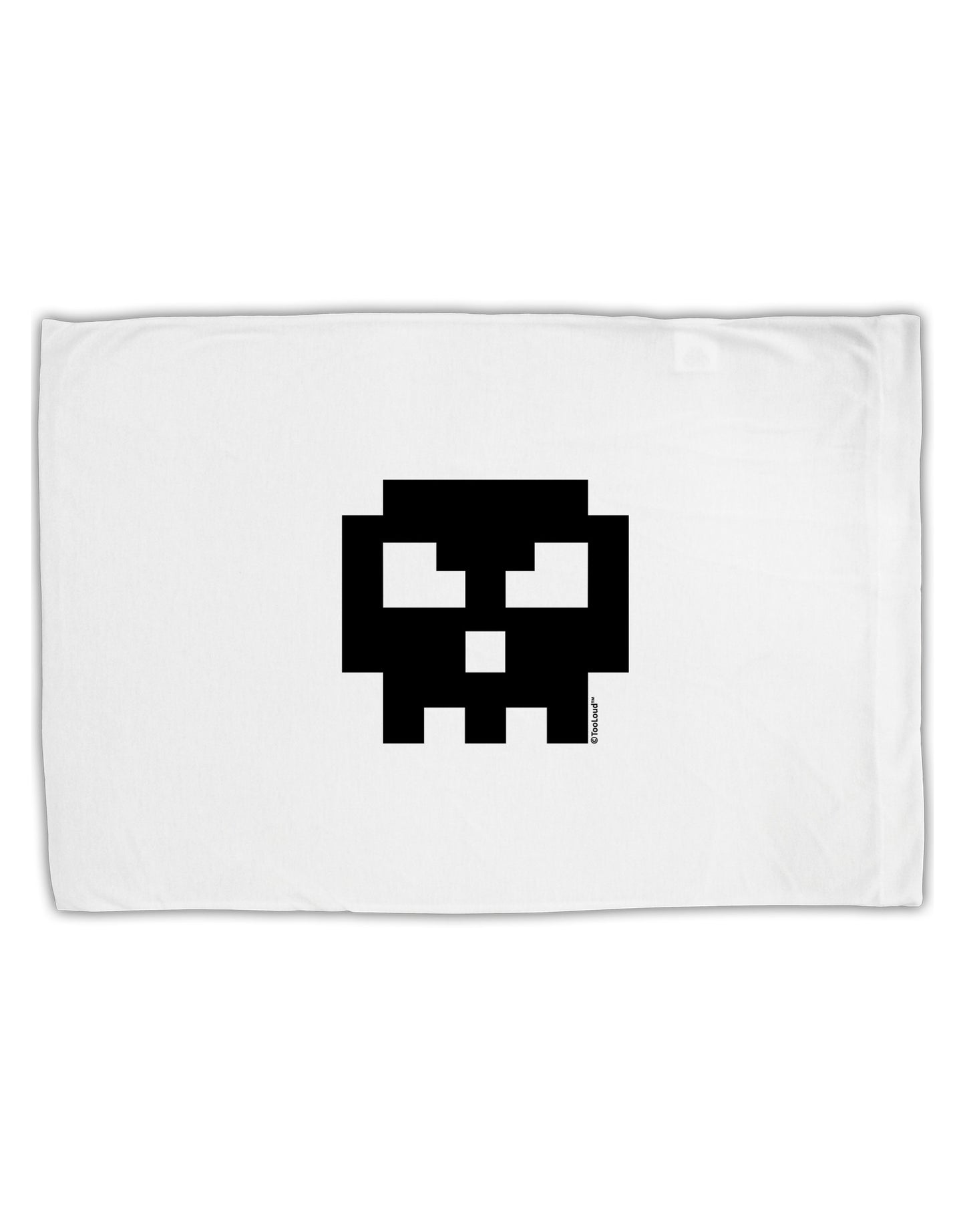 Retro 8-Bit Skull Standard Size Polyester Pillow Case-Pillow Case-TooLoud-White-Davson Sales