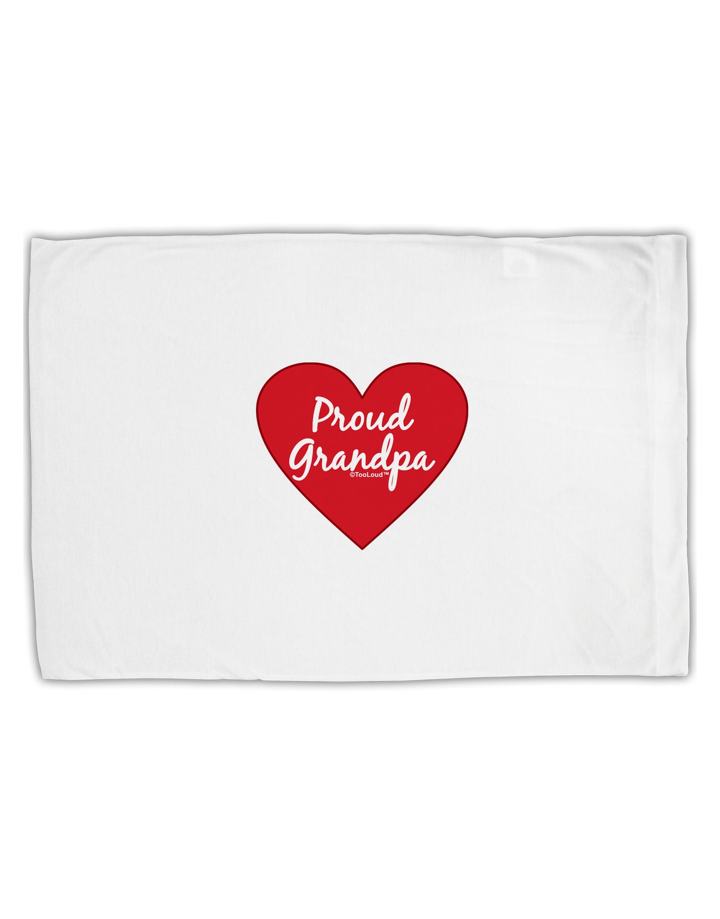 Proud Grandpa Heart Standard Size Polyester Pillow Case by TooLoud-Pillow Case-TooLoud-White-Davson Sales