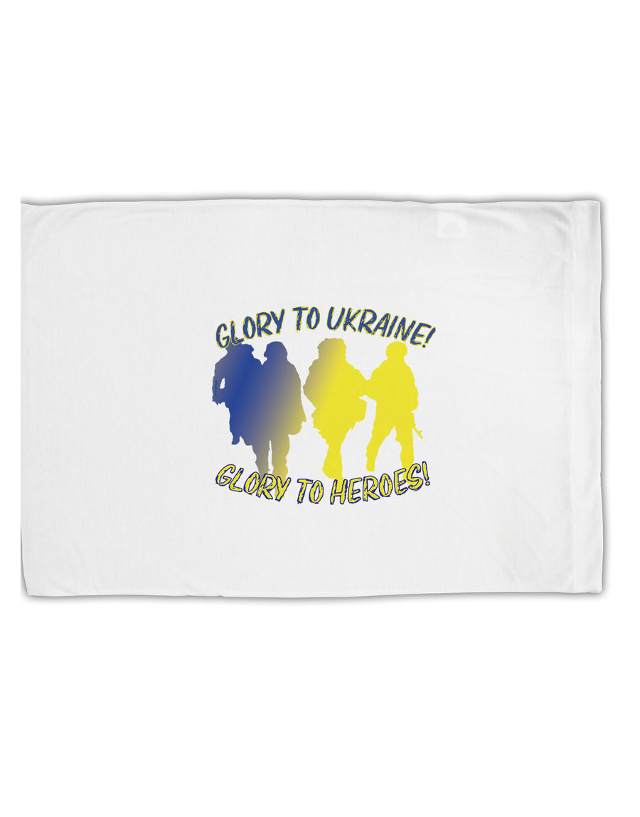 TooLoud Glory to Ukraine Glory to Heroes Standard Size Polyester Pillow Case-Pillow Case-TooLoud-Davson Sales
