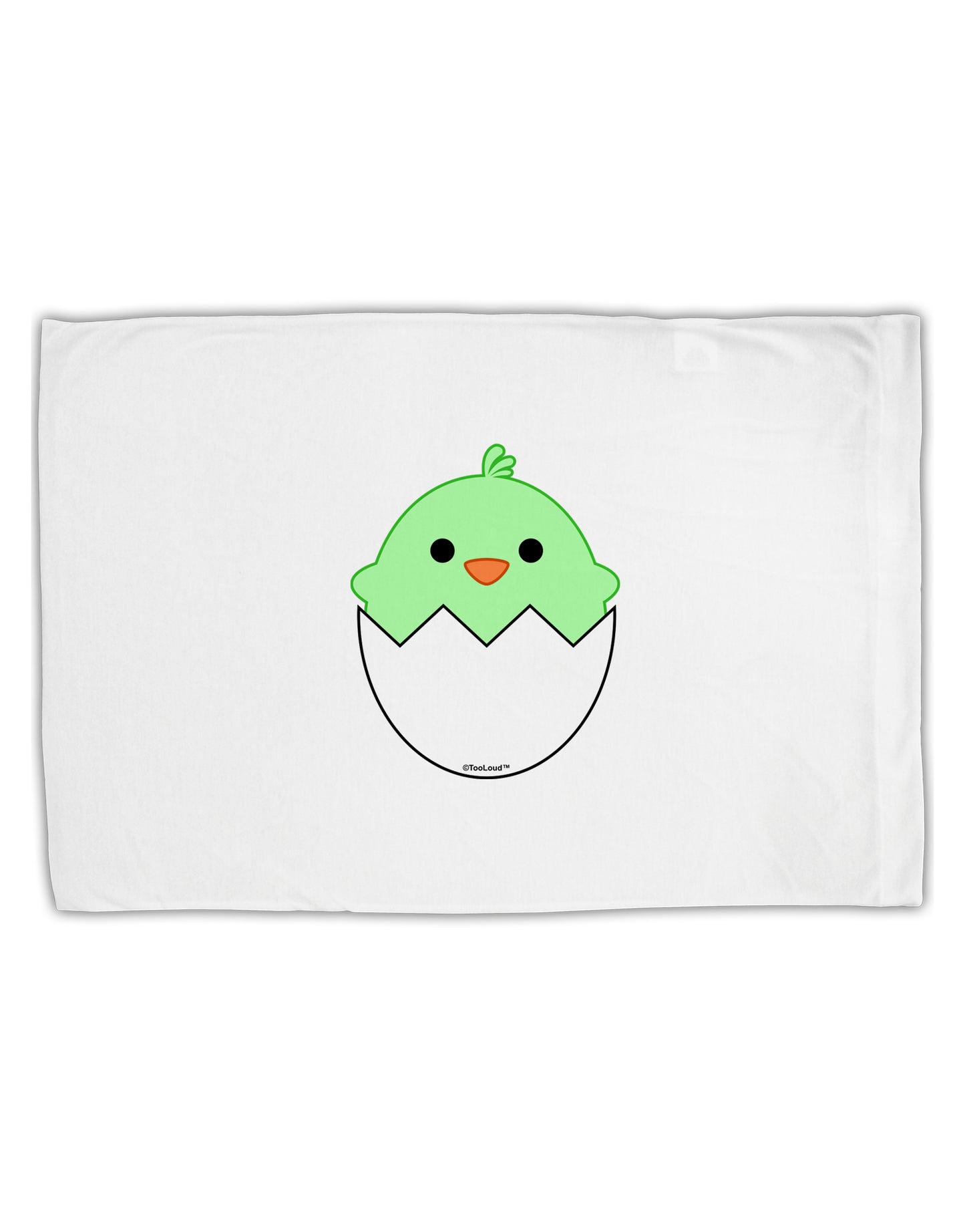 Cute Hatching Chick - Green Standard Size Polyester Pillow Case by TooLoud-Pillow Case-TooLoud-White-Davson Sales