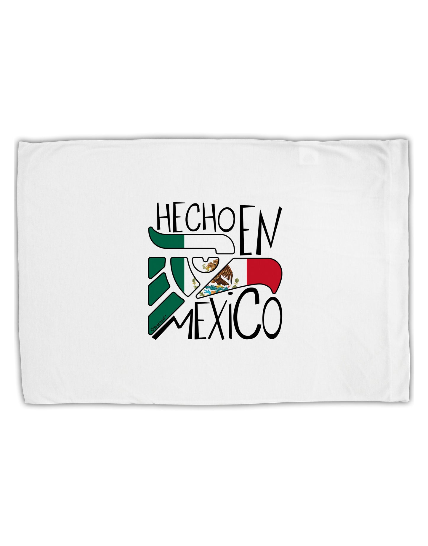 Hecho en Mexico Design - Mexican Flag Standard Size Polyester Pillow Case by TooLoud-Pillow Case-TooLoud-White-Davson Sales