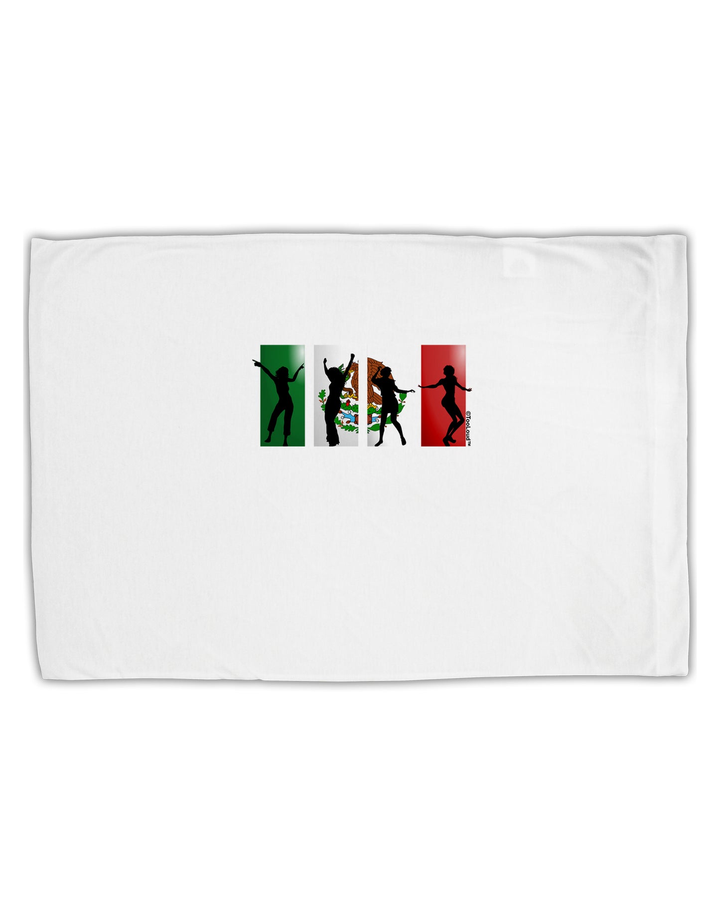 Mexican Flag - Dancing Silhouettes Standard Size Polyester Pillow Case by TooLoud-Pillow Case-TooLoud-White-Davson Sales