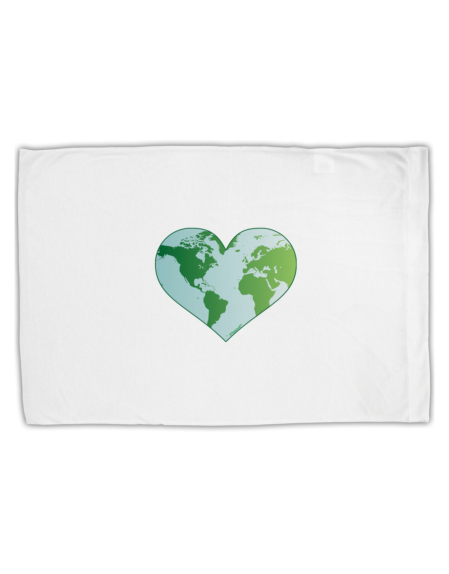 World Globe Heart Standard Size Polyester Pillow Case-Pillow Case-TooLoud-White-Davson Sales