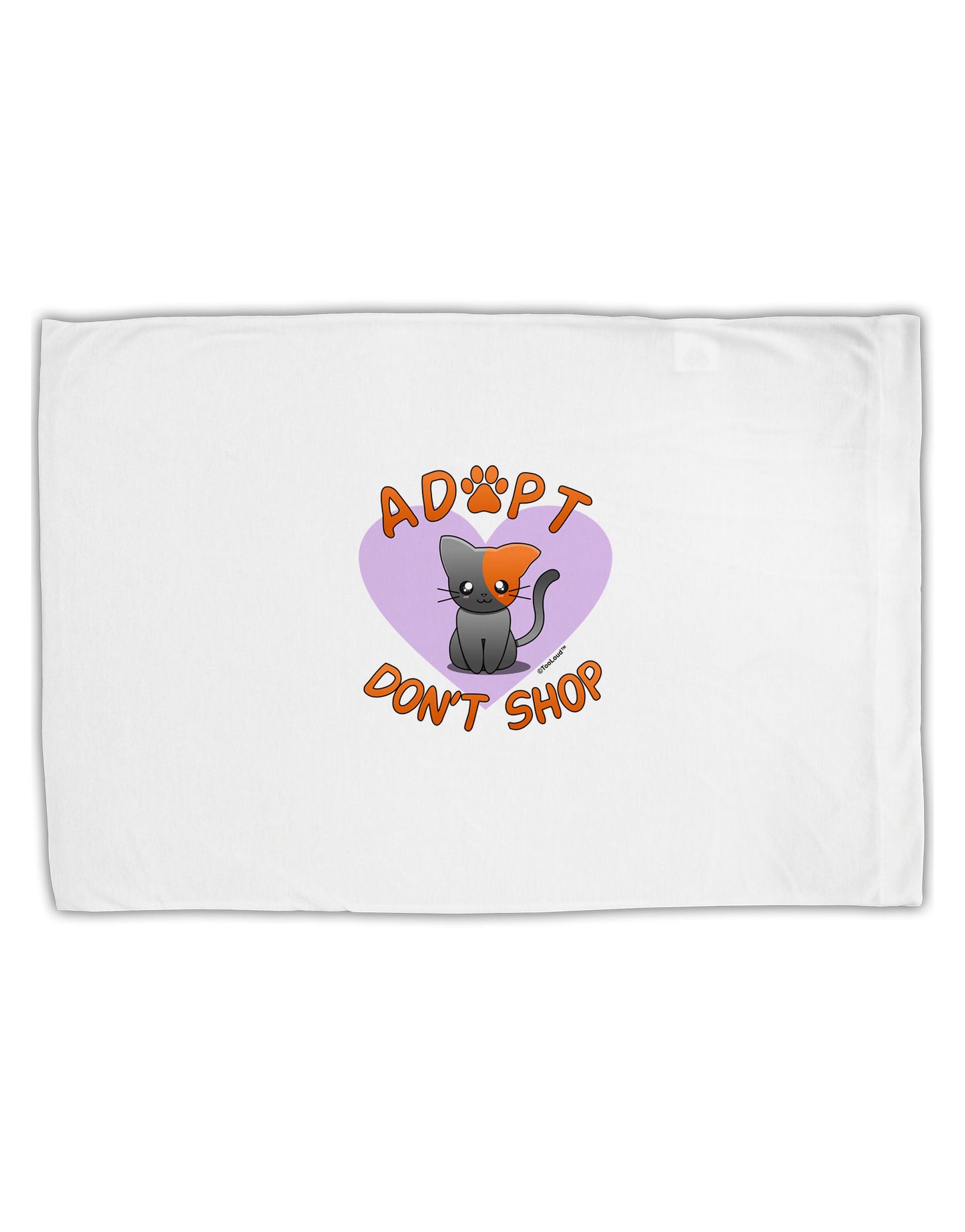 Adopt Don't Shop Cute Kitty Standard Size Polyester Pillow Case-Pillow Case-TooLoud-White-Davson Sales