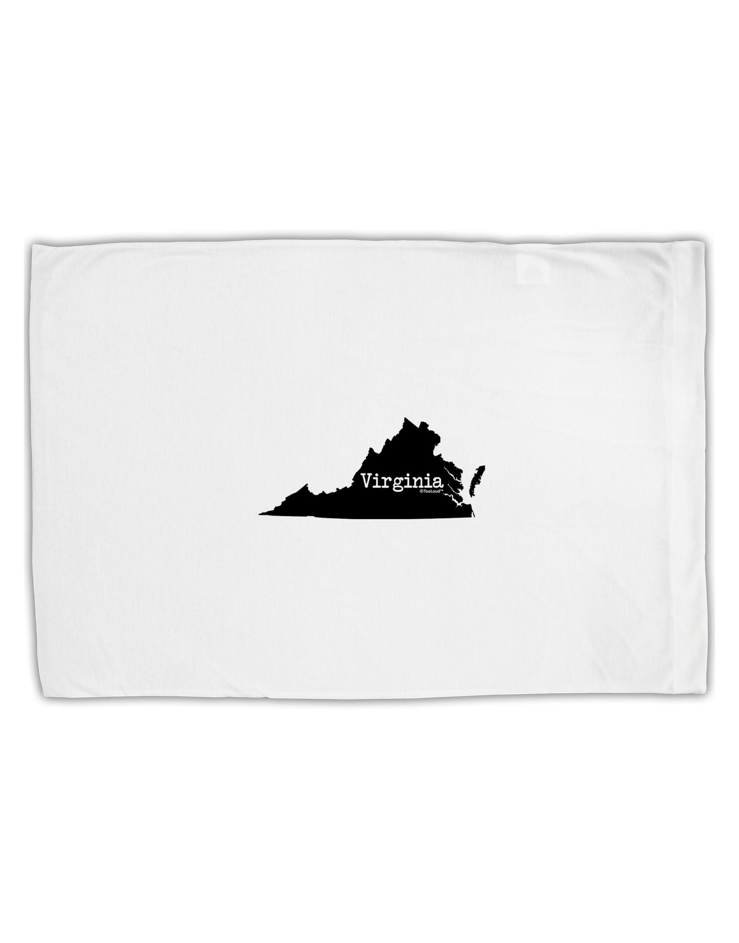 Virginia - United States Shape Standard Size Polyester Pillow Case by TooLoud-Pillow Case-TooLoud-White-Davson Sales