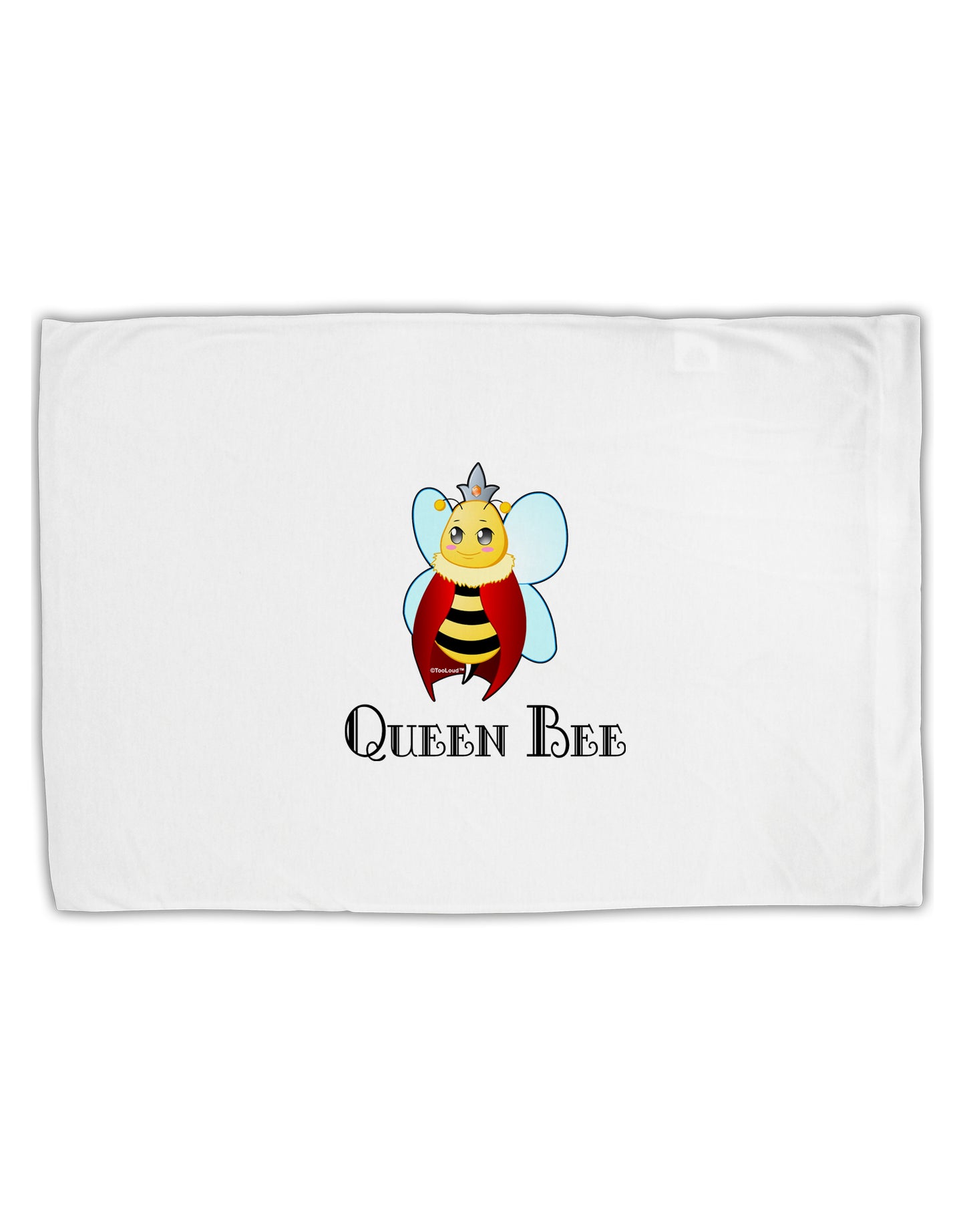 Queen Bee Text Standard Size Polyester Pillow Case by TooLoud-Pillow Case-TooLoud-White-Davson Sales