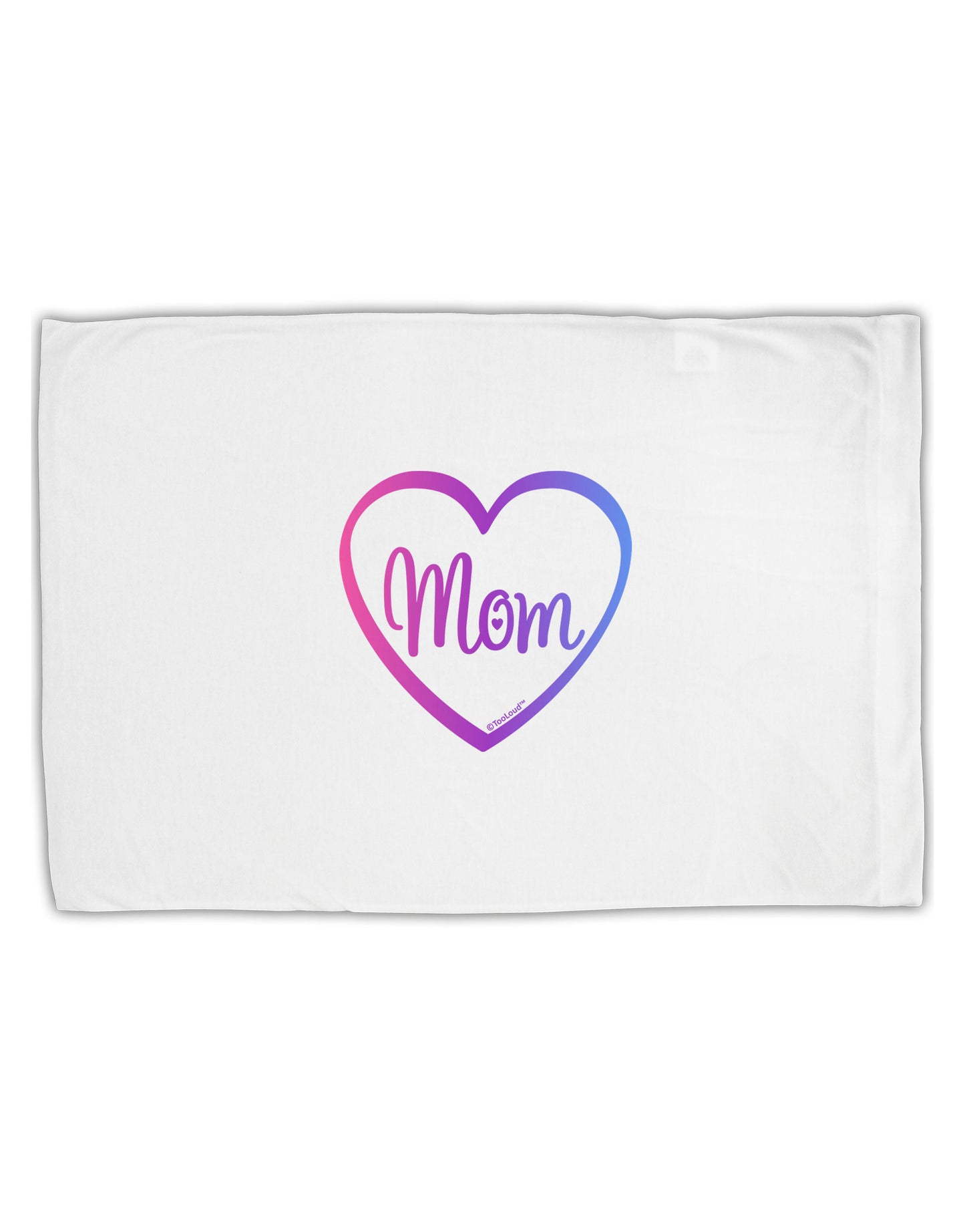 Mom Heart Design - Gradient Colors Standard Size Polyester Pillow Case by TooLoud-Pillow Case-TooLoud-White-Davson Sales