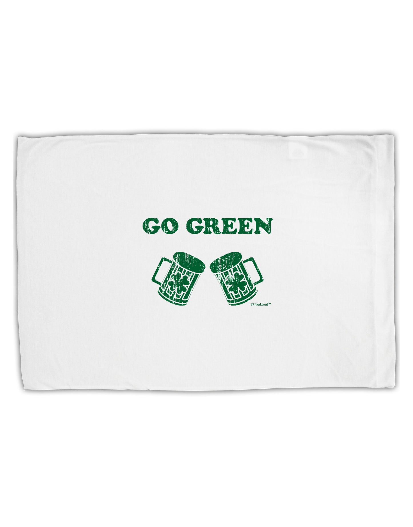 Go Green - St. Patrick's Day Green Beer Standard Size Polyester Pillow Case by TooLoud-Pillow Case-TooLoud-White-Davson Sales