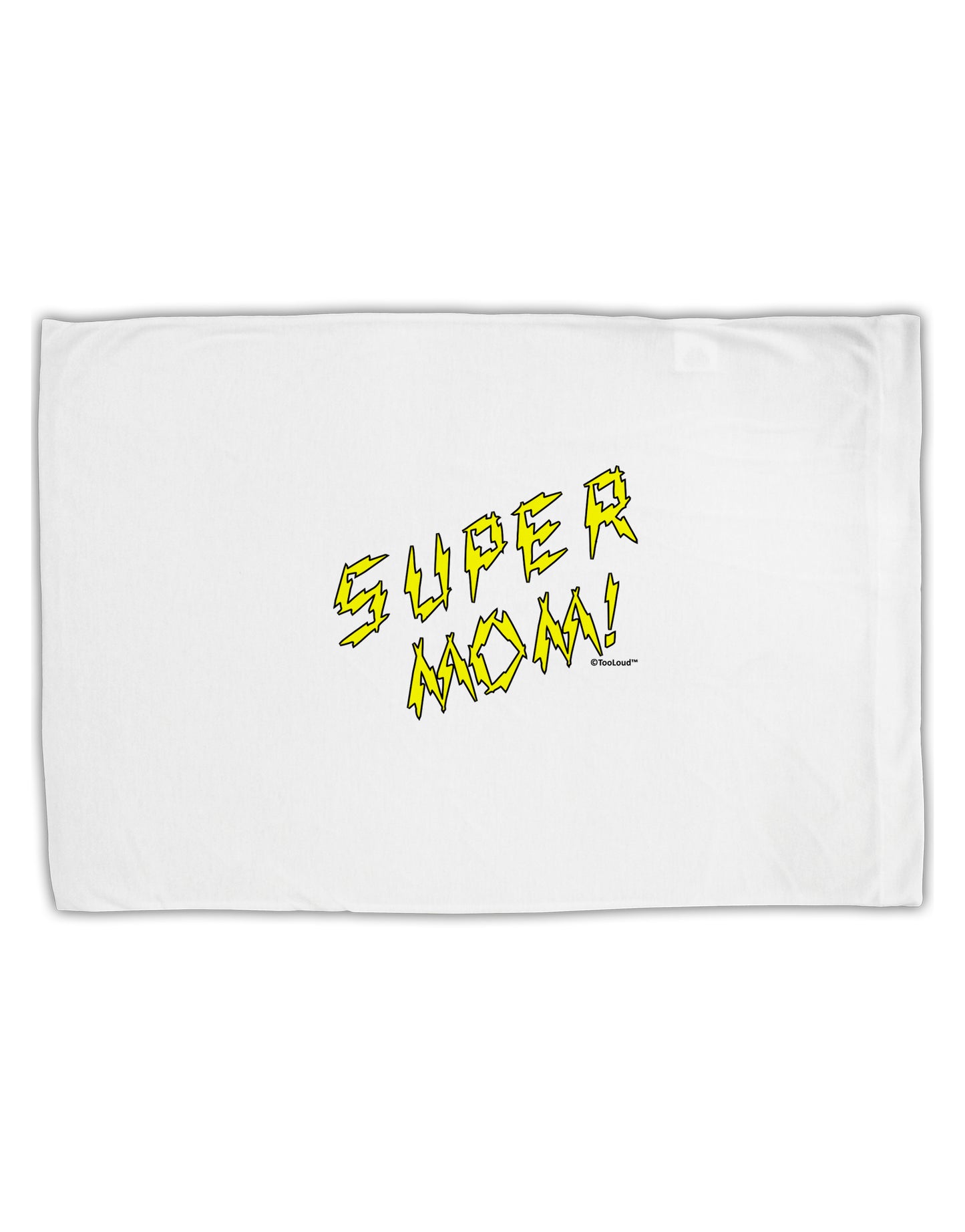 Super Mom - Lightening Bolt Design Standard Size Polyester Pillow Case by TooLoud-Pillow Case-TooLoud-White-Davson Sales