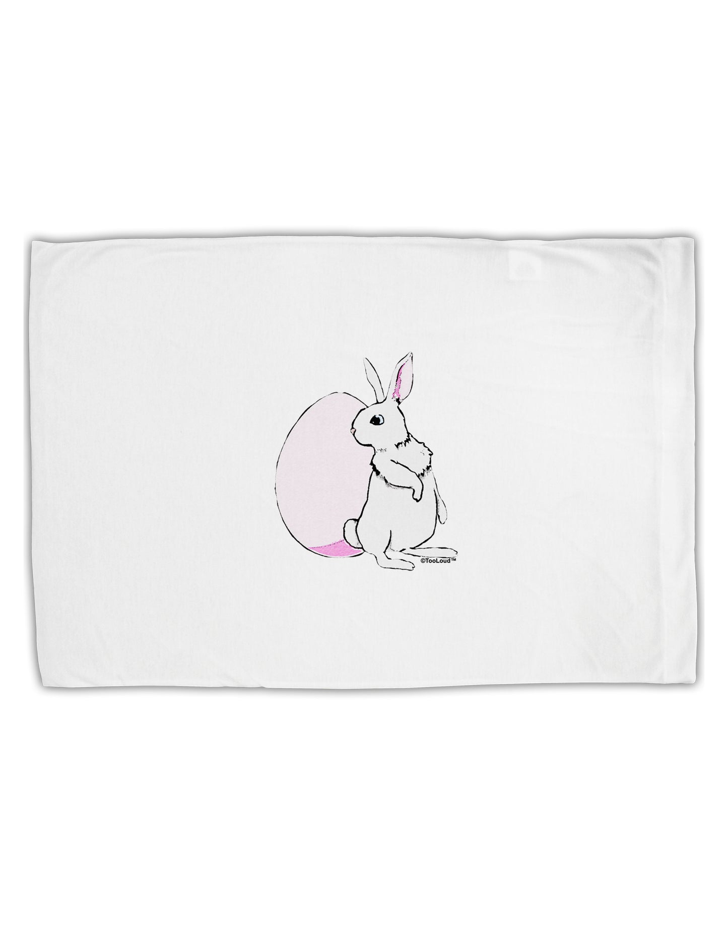 Easter Bunny and Egg Design Standard Size Polyester Pillow Case by TooLoud-Pillow Case-TooLoud-White-Davson Sales