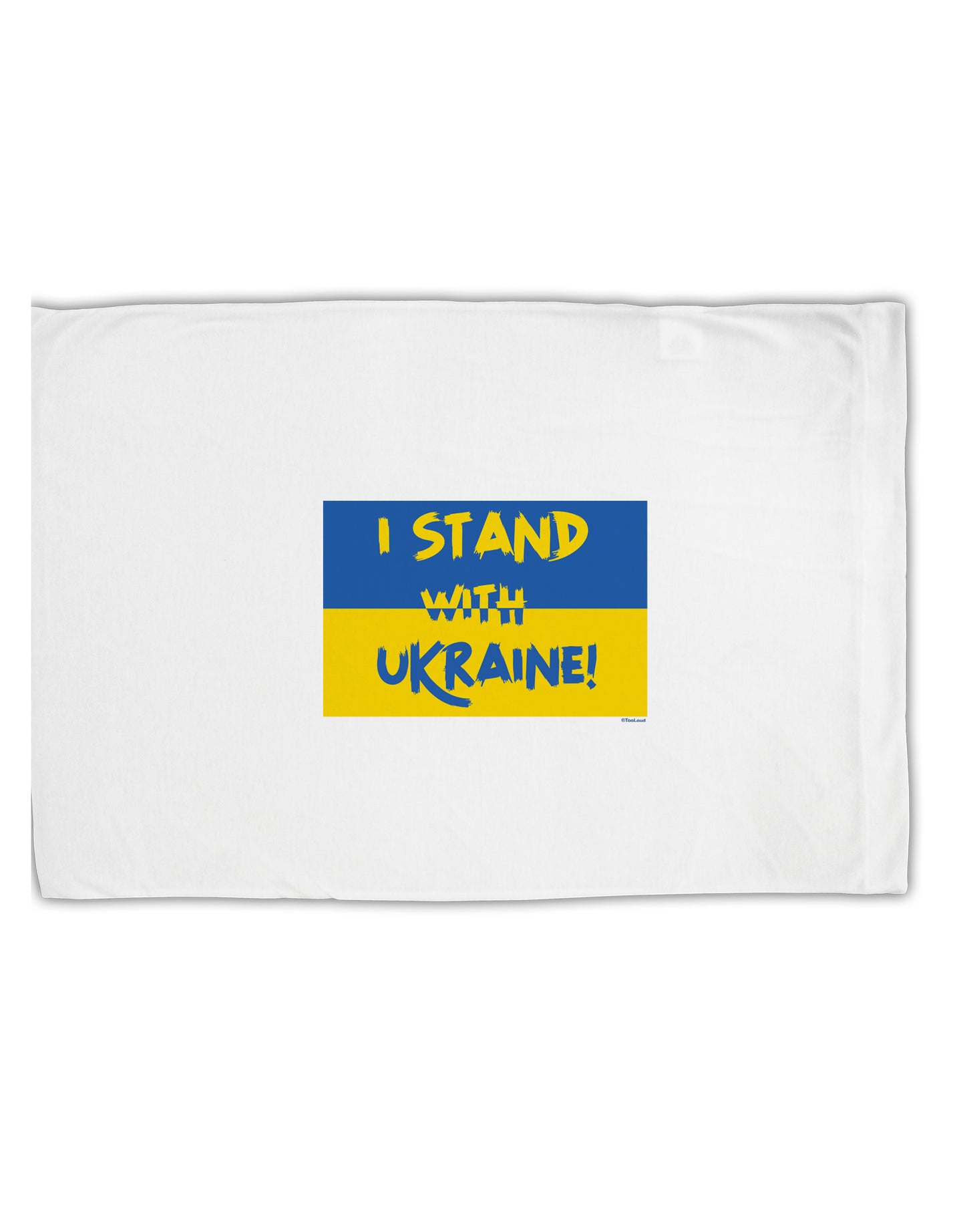 TooLoud I stand with Ukraine Flag Standard Size Polyester Pillow Case-Pillow Case-TooLoud-Davson Sales
