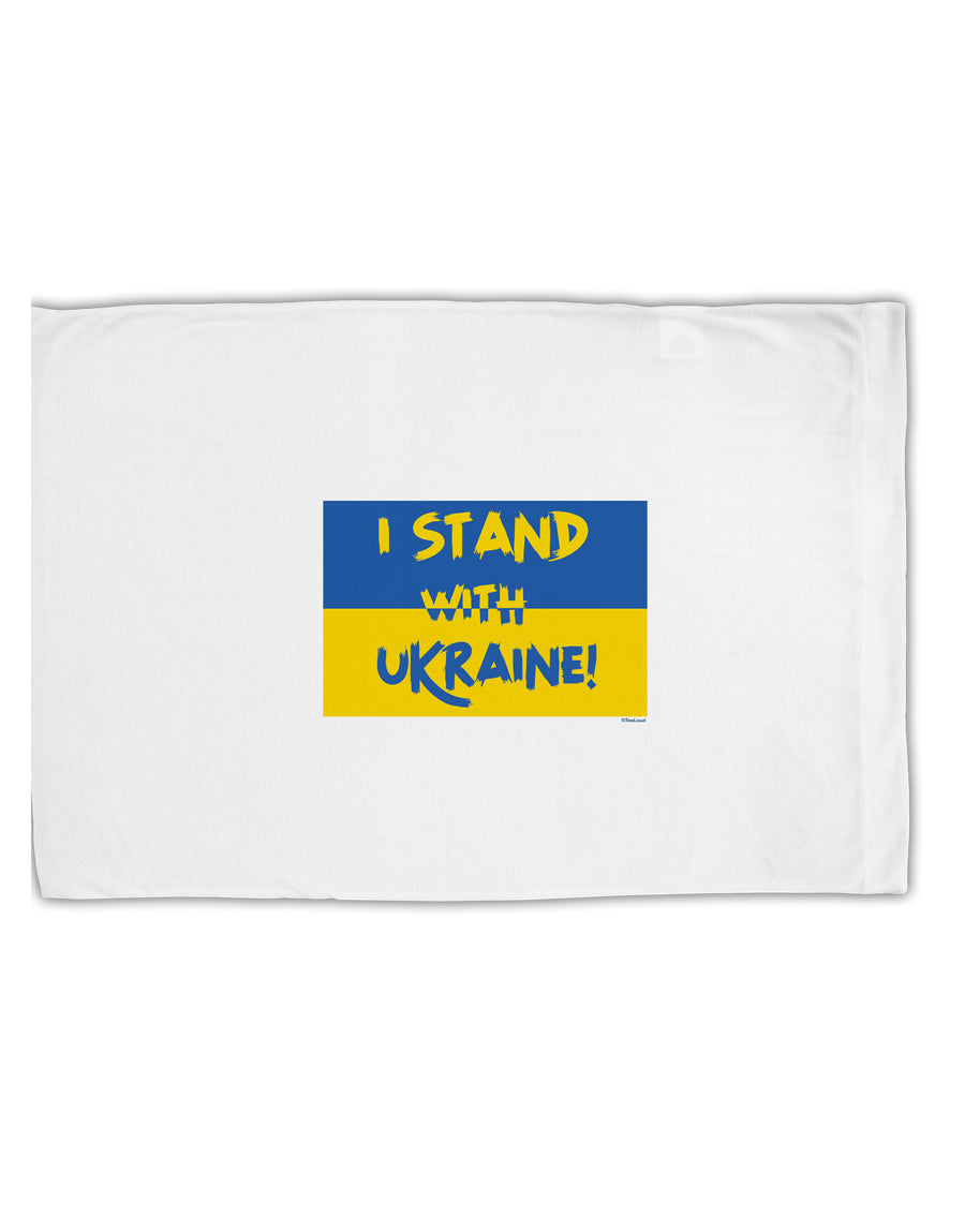 TooLoud I stand with Ukraine Flag Standard Size Polyester Pillow Case-Pillow Case-TooLoud-Davson Sales