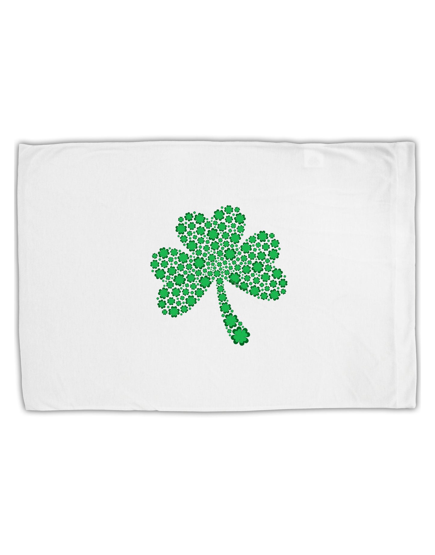 St. Patrick's Day Shamrock Design - Shamrocks Standard Size Polyester Pillow Case by TooLoud-Pillow Case-TooLoud-White-Davson Sales