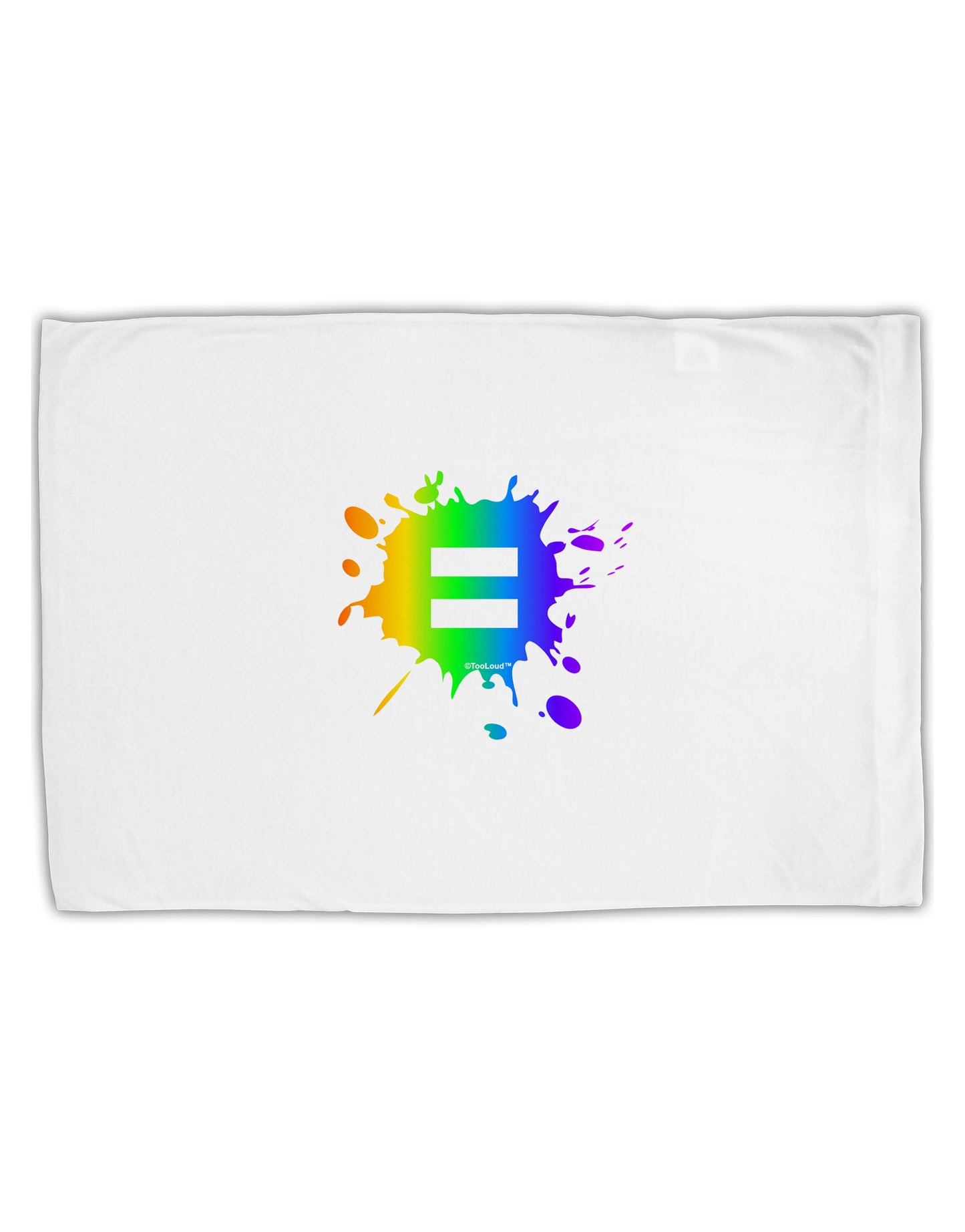Equal Rainbow Paint Splatter Standard Size Polyester Pillow Case by TooLoud-Pillow Case-TooLoud-White-Davson Sales