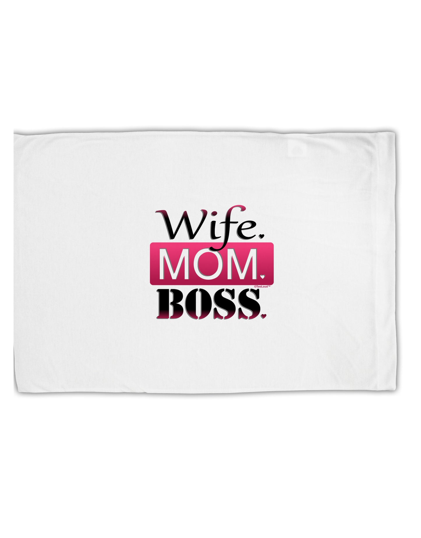 Wife Mom Boss Standard Size Polyester Pillow Case-Pillow Case-TooLoud-White-Davson Sales