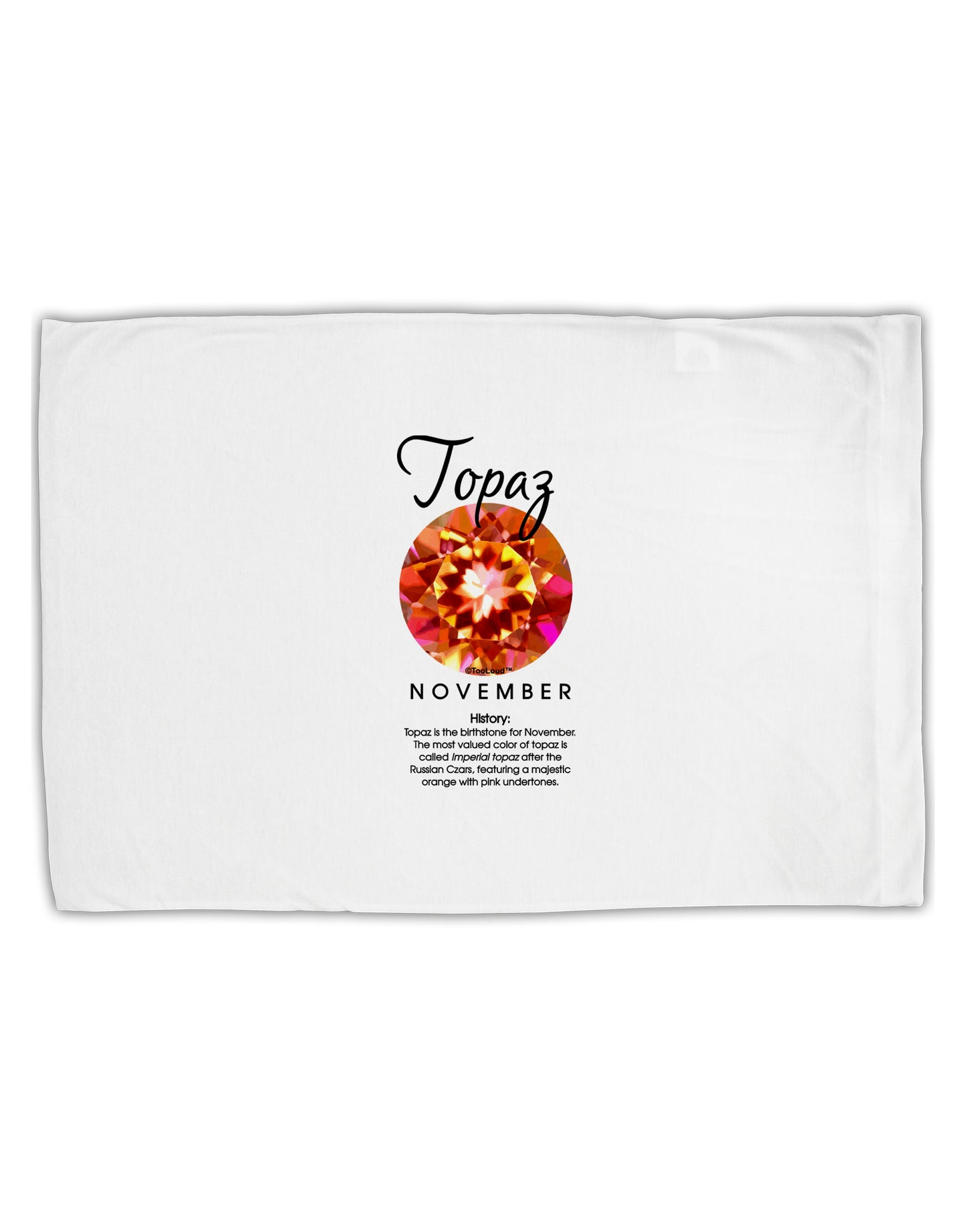 Birthstone Topaz Standard Size Polyester Pillow Case by TooLoud-Pillow Case-TooLoud-White-Davson Sales
