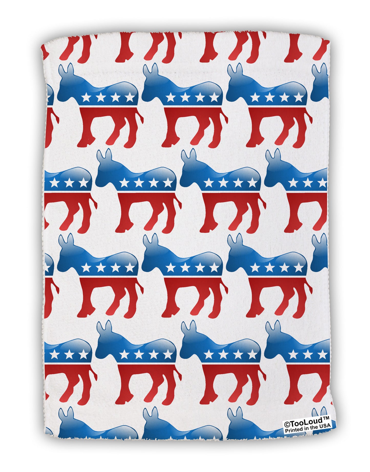 Democratic Symbol All Over Micro Terry Sport Towel 11 X 18 inches All Over Print-TooLoud-White-Davson Sales