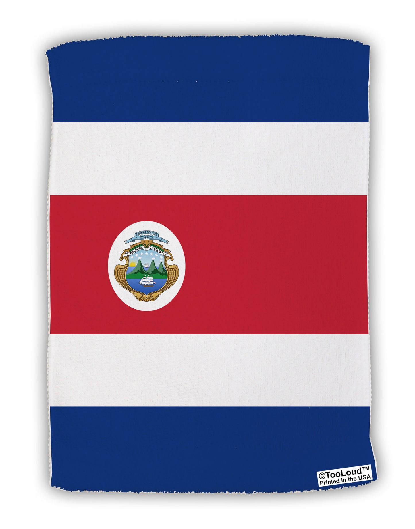Costa Rica Flag AOP Micro Terry Sport Towel 11 X 18 inches All Over Print-TooLoud-White-Davson Sales