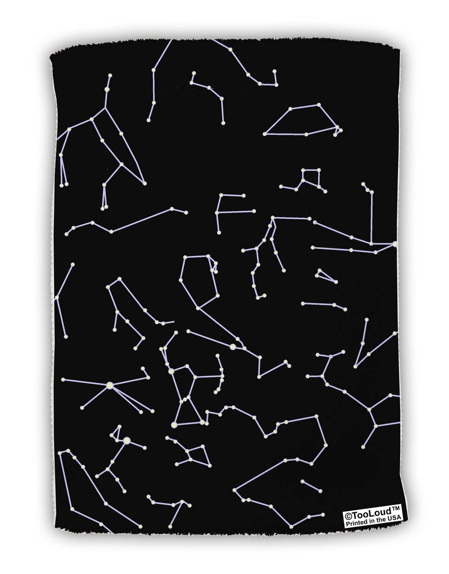 Constellations Black All Over Micro Terry Sport Towel 11 X 18 inches All Over Print-TooLoud-White-Davson Sales
