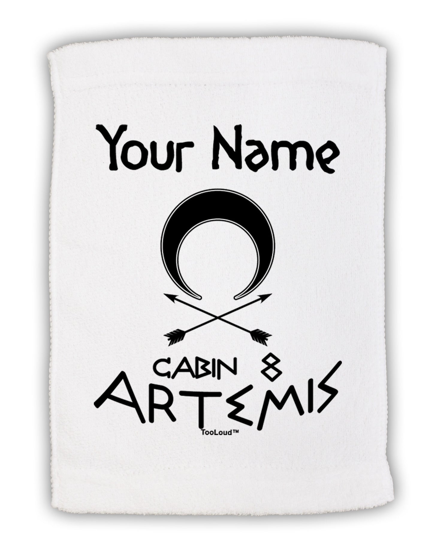 Personalized Cabin 8 Artemis Micro Terry Sport Towel 15 X 22 inches by TooLoud-Sport Towel-TooLoud-White-Davson Sales