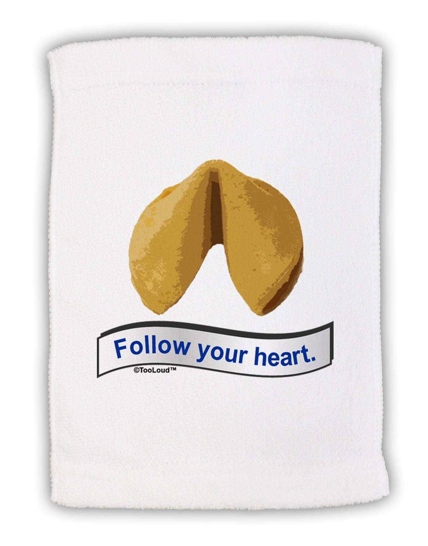Follow Your Heart Fortune Micro Terry Sport Towel 11 x 18 inches-TooLoud-White-Davson Sales