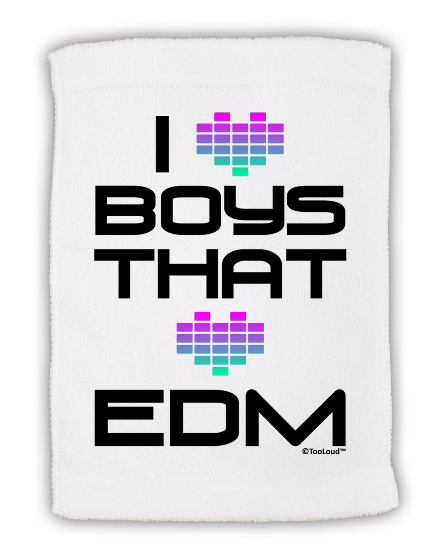 I Heart Boys That Heart EDM Micro Terry Sport Towel 15 X 22 inches-Sport Towel-TooLoud-White-Davson Sales