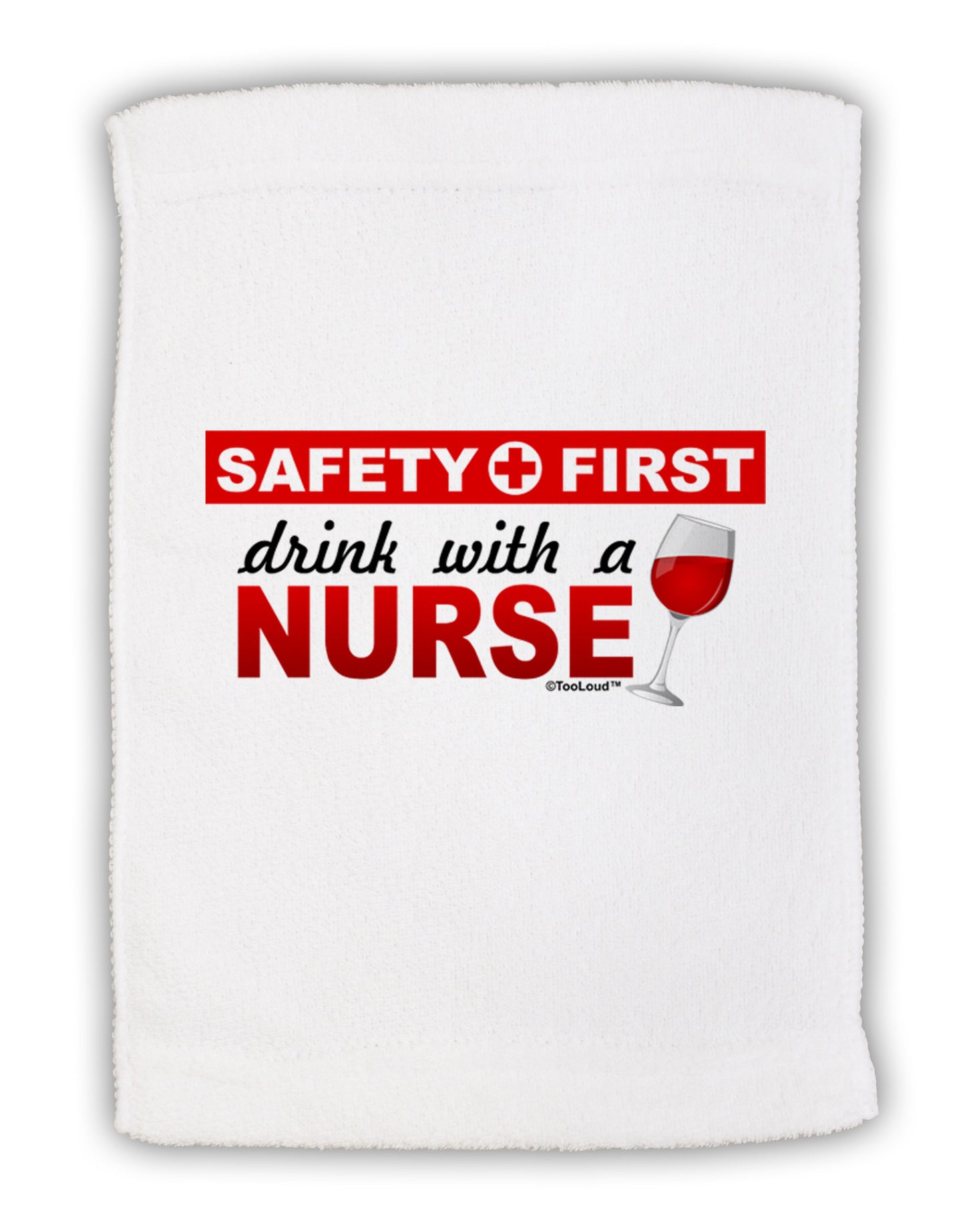 Drink With A Nurse Micro Terry Sport Towel 11 x 18 inches-TooLoud-White-Davson Sales