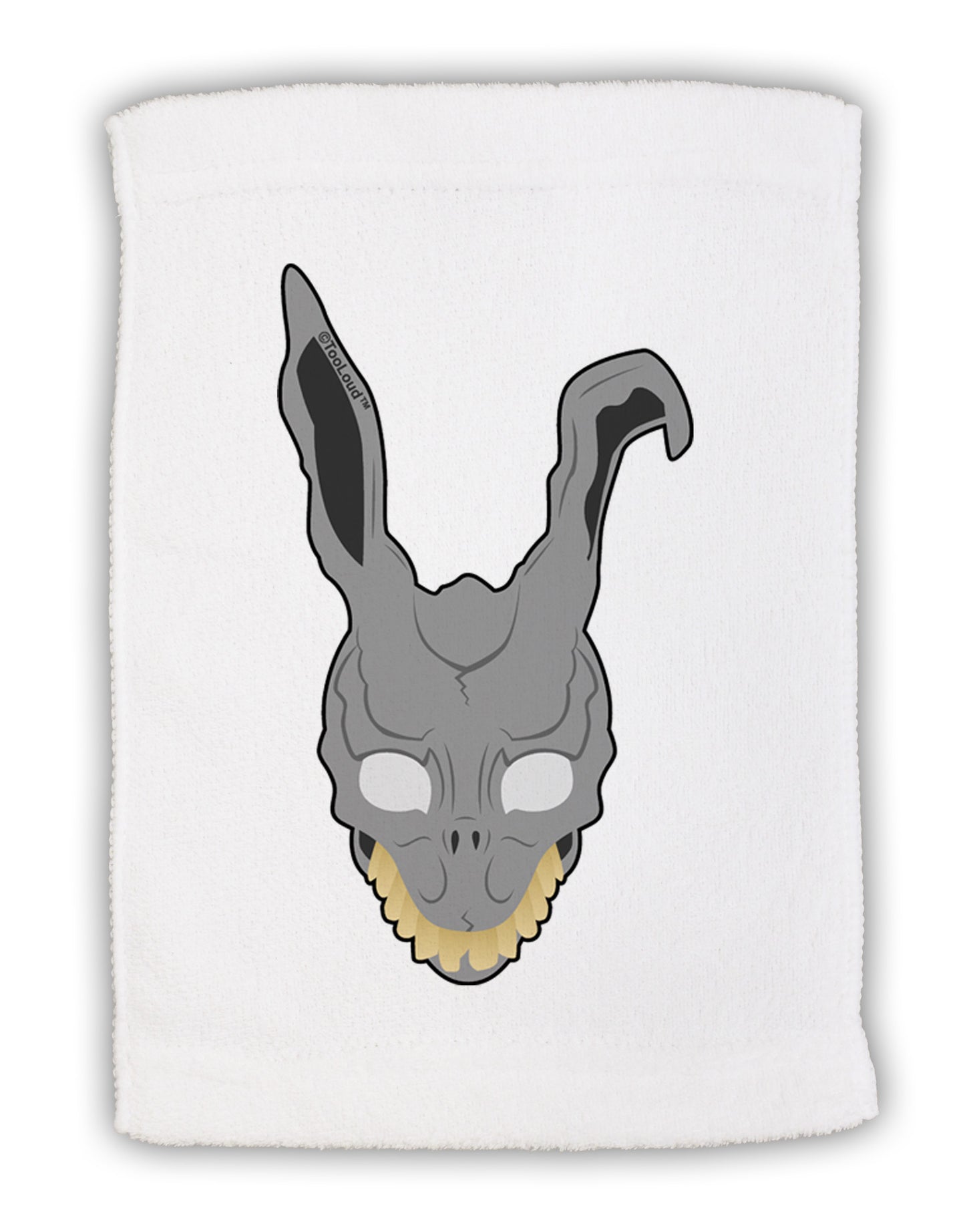 Scary Bunny Face Micro Terry Sport Towel 11 x 18 inches-TooLoud-White-Davson Sales