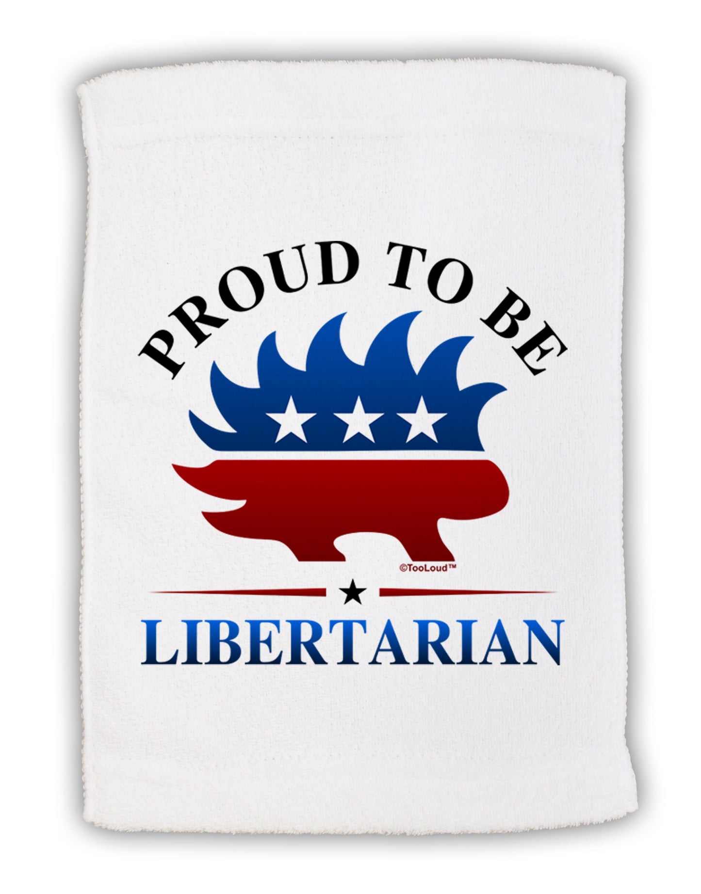 Proud To Be Libertarian Micro Terry Sport Towel 11 x 18 inches-TooLoud-White-Davson Sales